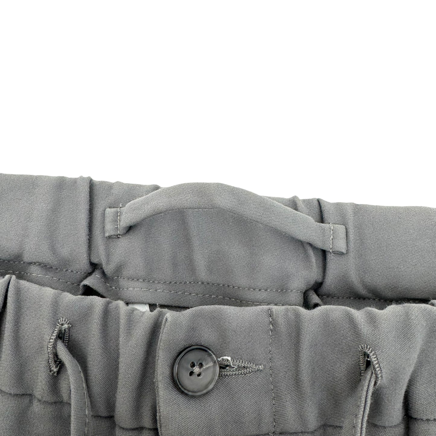 THOM SWEENEY COTTON-BLEND DRAWSTRING TROUSERS GREY L