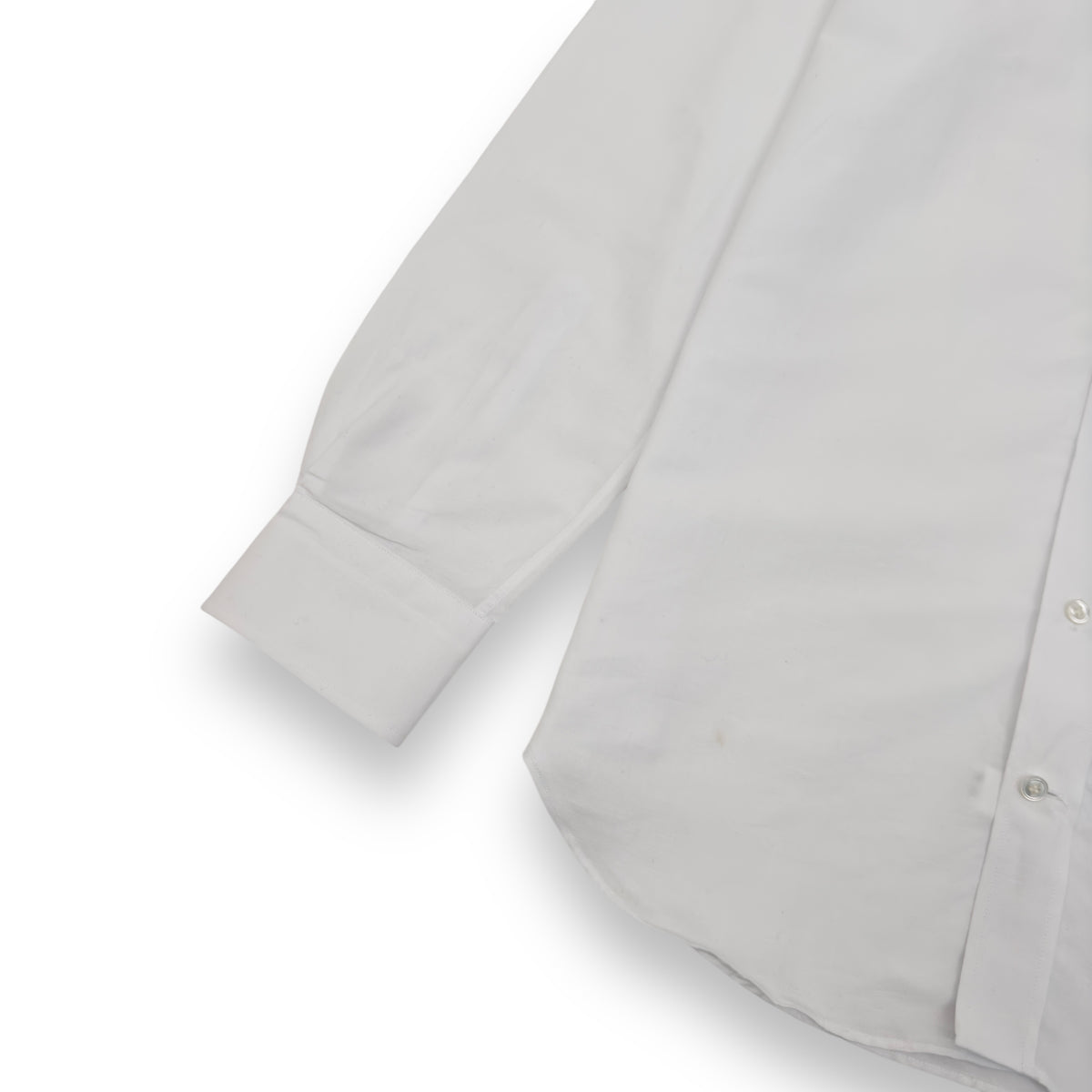 THOM SWEENEY COTTON / LINEN BUTTON DOWN SHIRT WHITE M