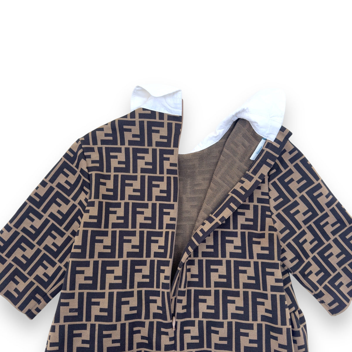 GIRLS FENDI FF DRESS BROWN AGE 8