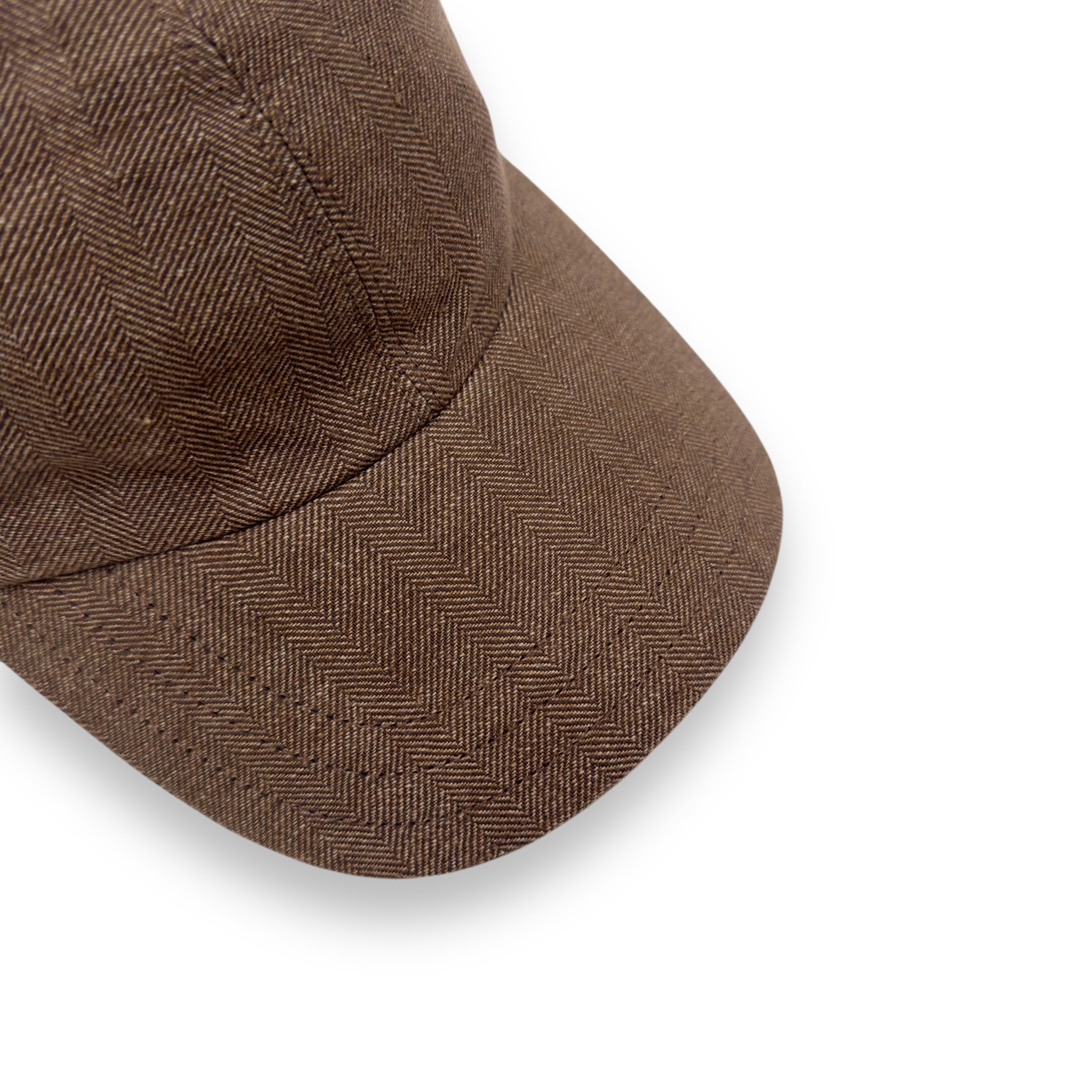 THOM SWEENEY COTTON / LEATHER CAP BROWN L