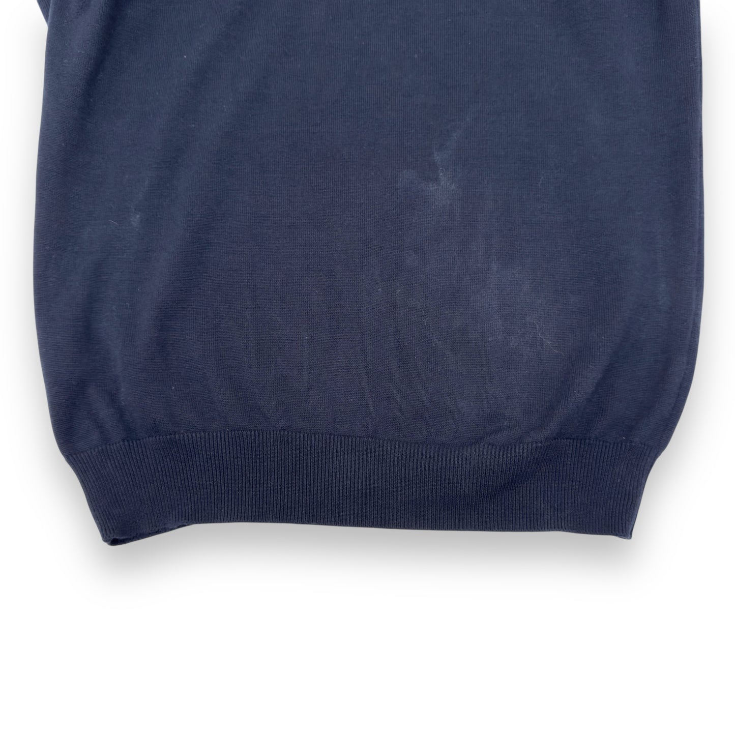 THOM SWEENEY COTTON LONG SLEEVE SKIPPER POLO SHIRT NAVY L