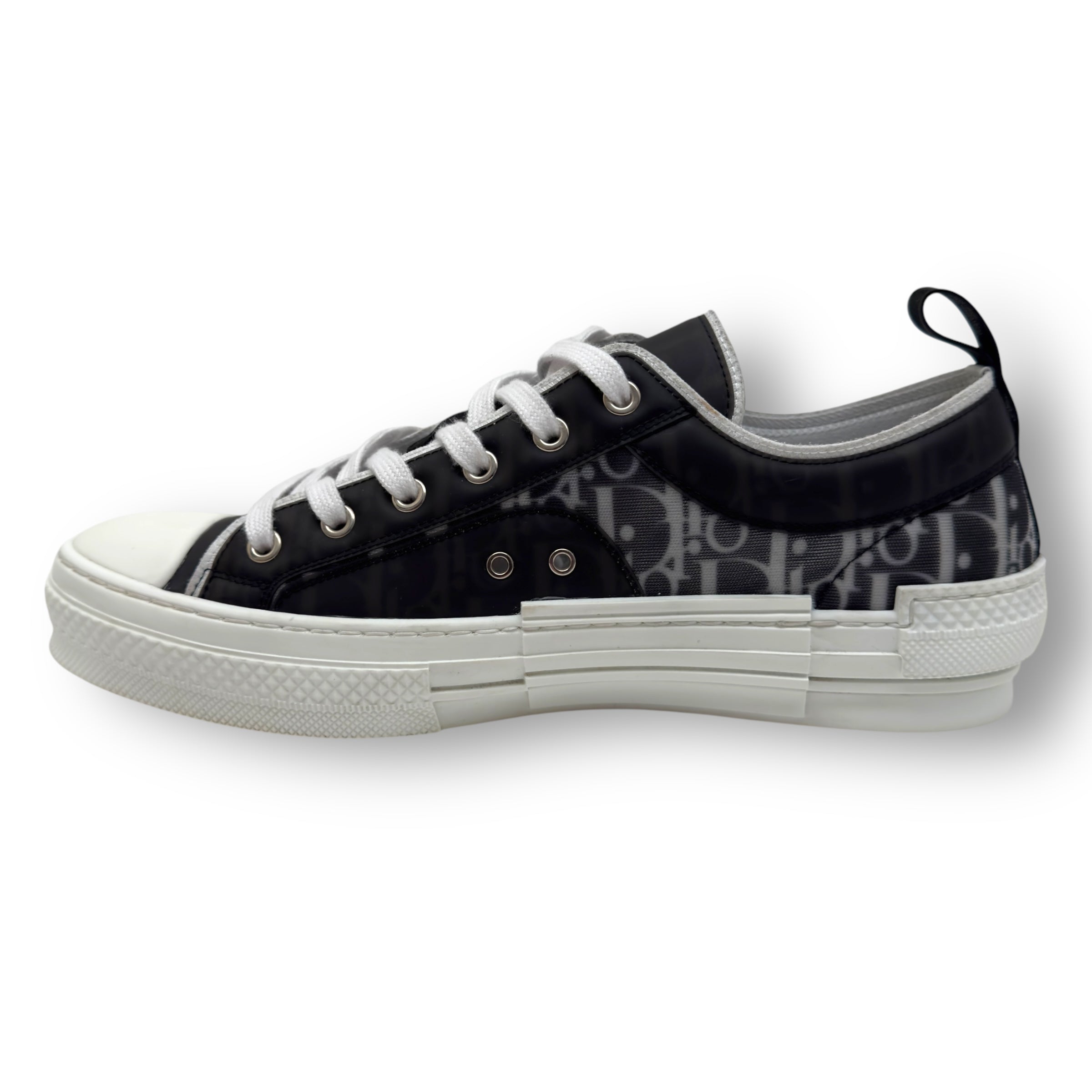 DIOR B23 LOW-TOP OBLIQUE SNEAKER BLACK / WHITE EU42 / UK8