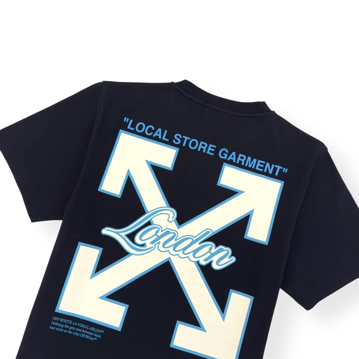 OFF-WHITE LONDON EXCLUSIVE T-SHIRT BLACK / BLUE XL