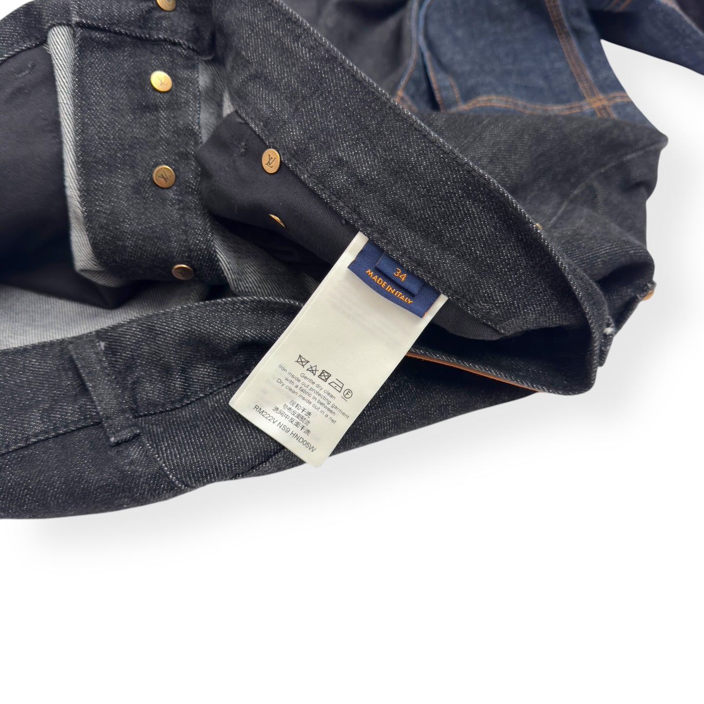 LOUIS VUITTON KARAKORAM BOW TIME DENIM JEANS INDIGO W34”