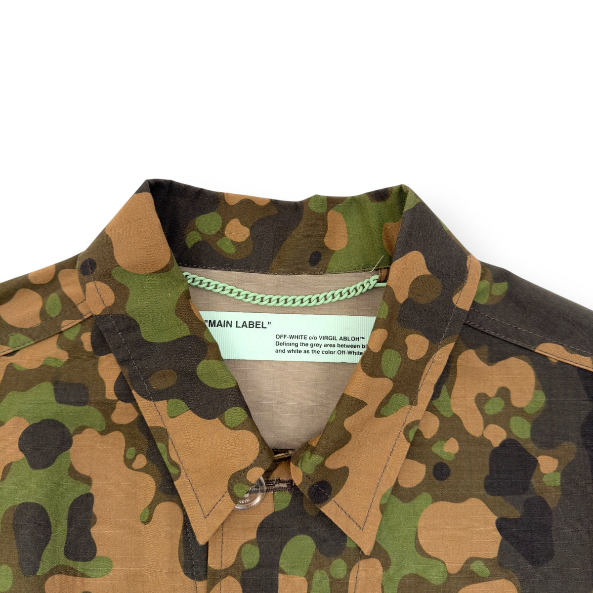 OFF-WHITE OVERSIZED CAMO FIELD JACKET GREEN XS