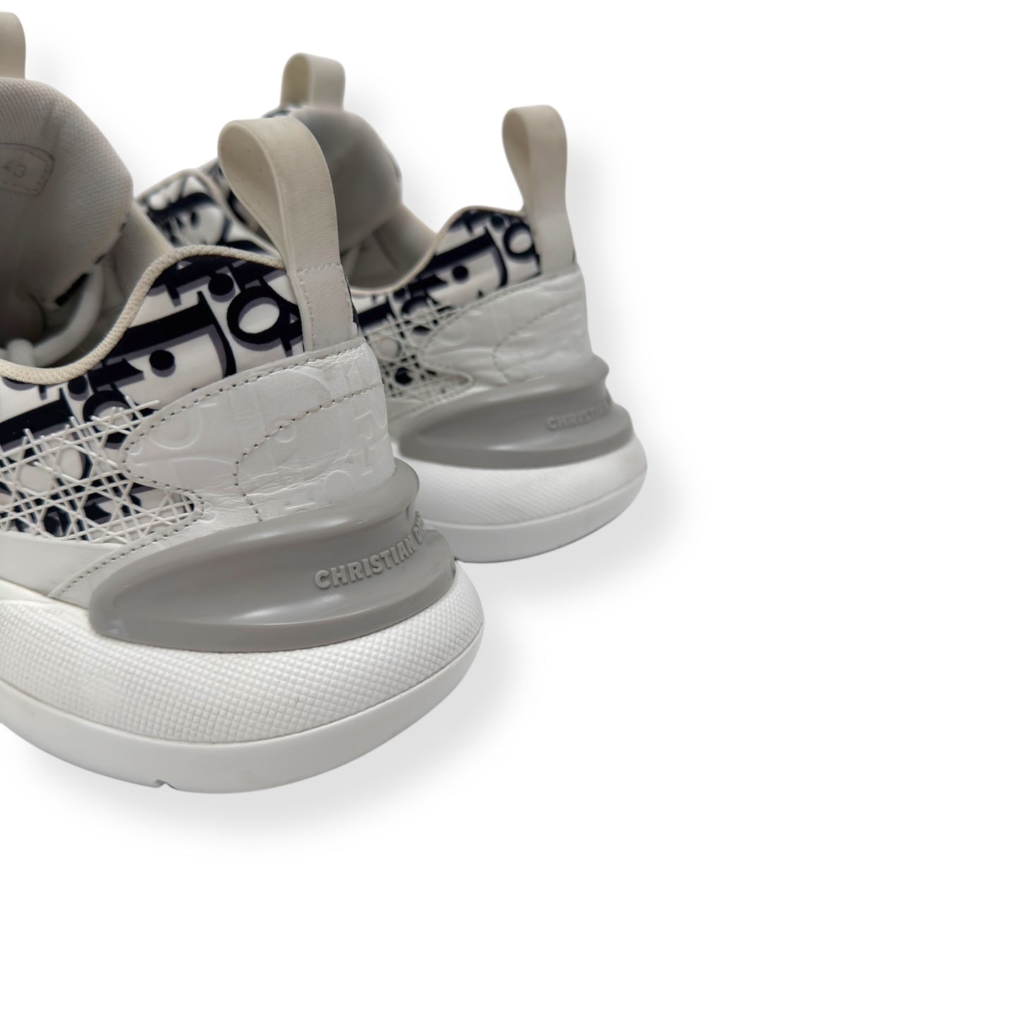 DIOR B24 OBLIQUE CANNAGE MOTIF SNEAKER WHITE / BLACK 43 / UK9