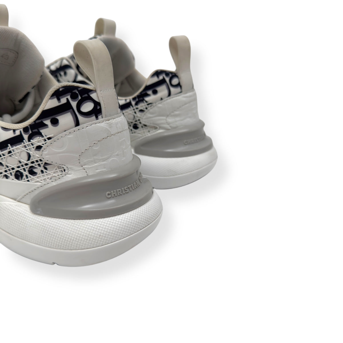 DIOR B24 OBLIQUE CANNAGE MOTIF SNEAKER WHITE / BLACK 43 / UK9