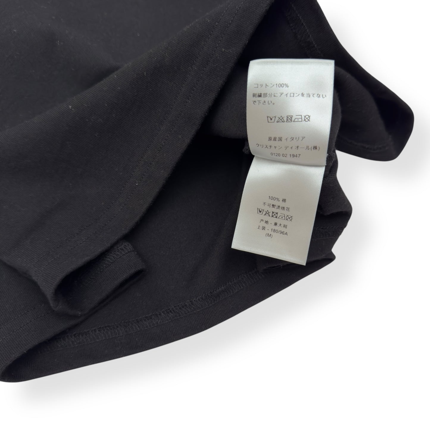 DIOR X KENNY FW21 CROSSOVER ALPHABET KNITTED T-SHIRT BLACK M