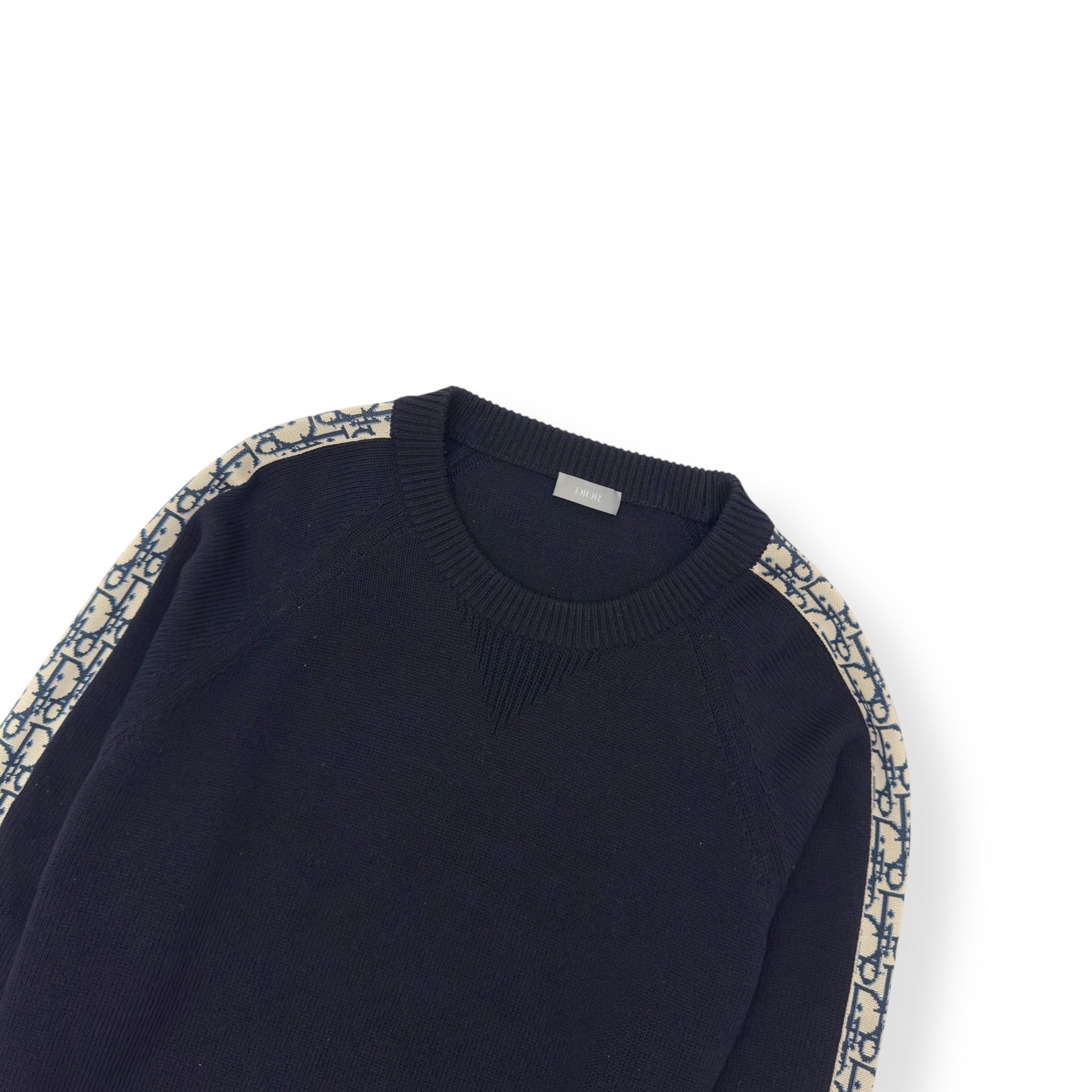 DIOR KNITTED CREWNECK SWEATER BLACK XL