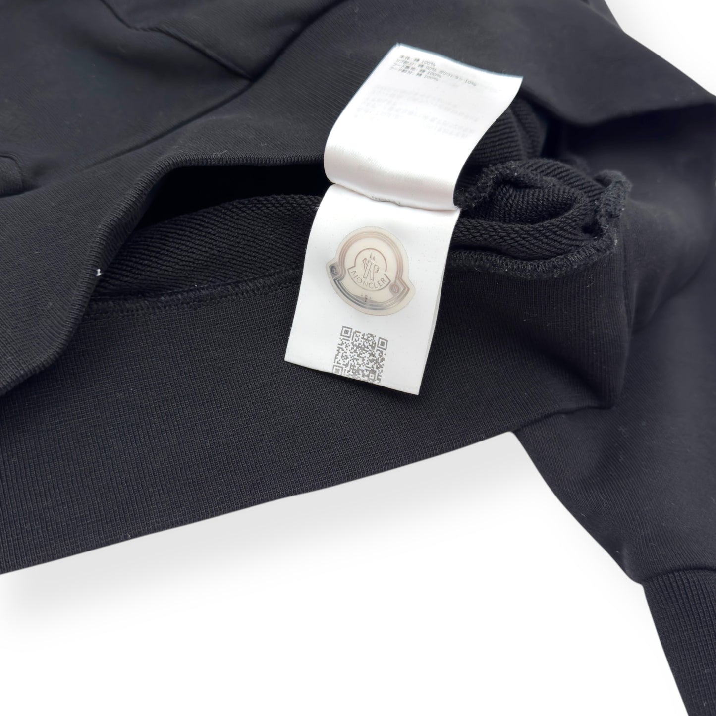 MONCLER LOGO-PRINT HOODIE BLACK M