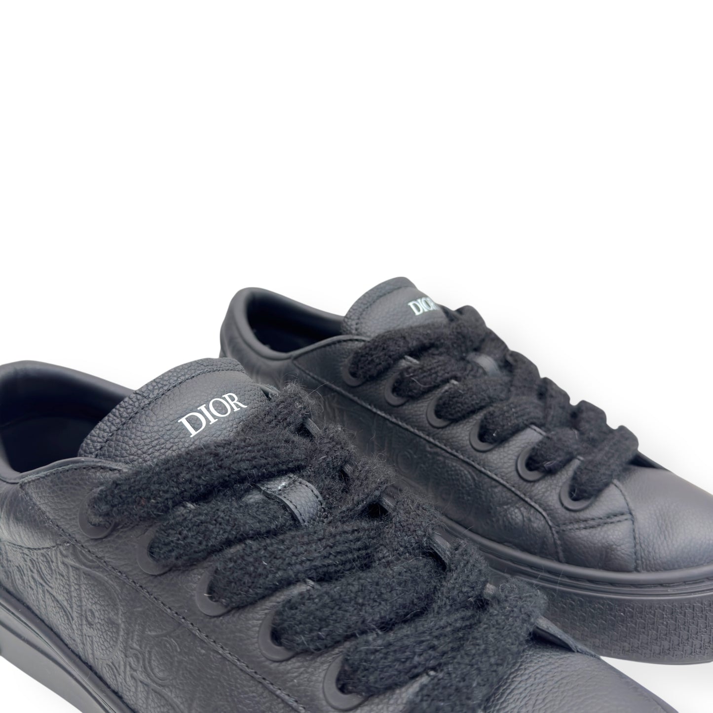 DIOR B33 LEATHER LOW TOP SNEAKER BLACK 44 / UK10