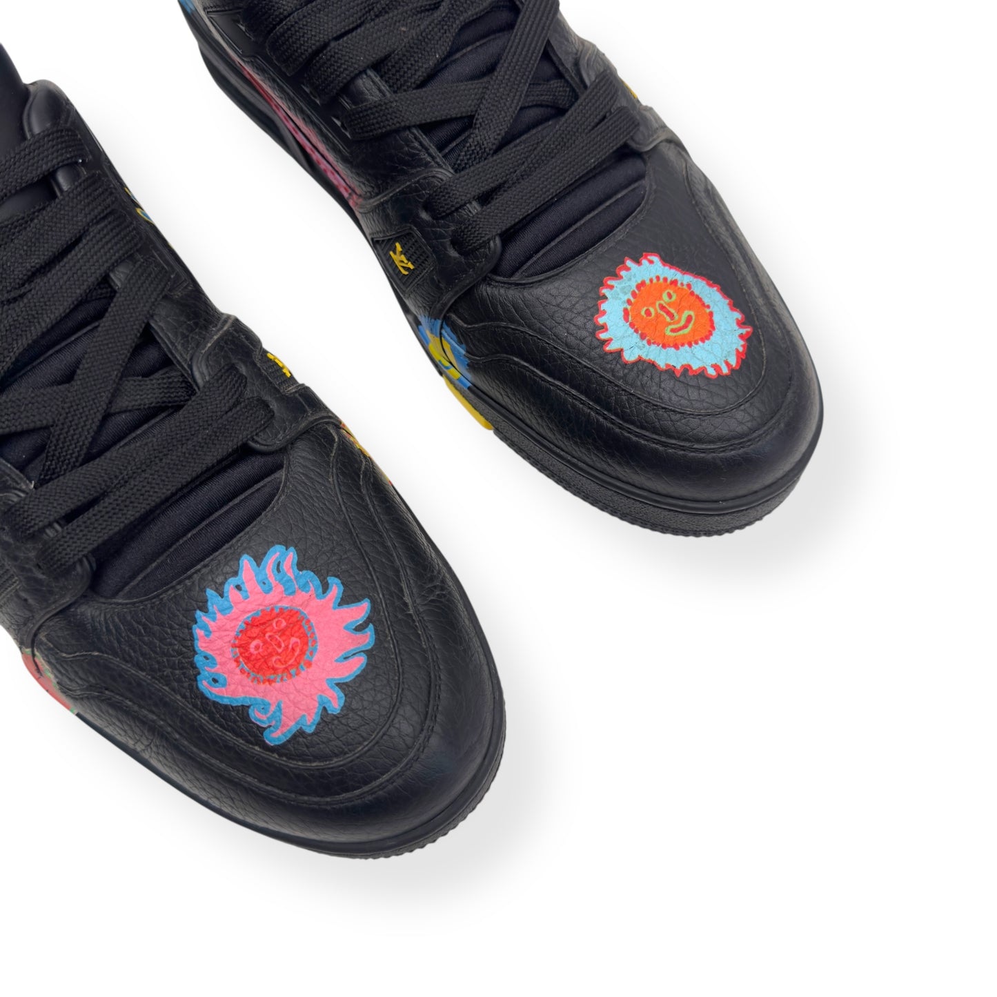 LOUIS VUITTON X YAYOI KUSAMA LV TRAINER BLACK UK10
