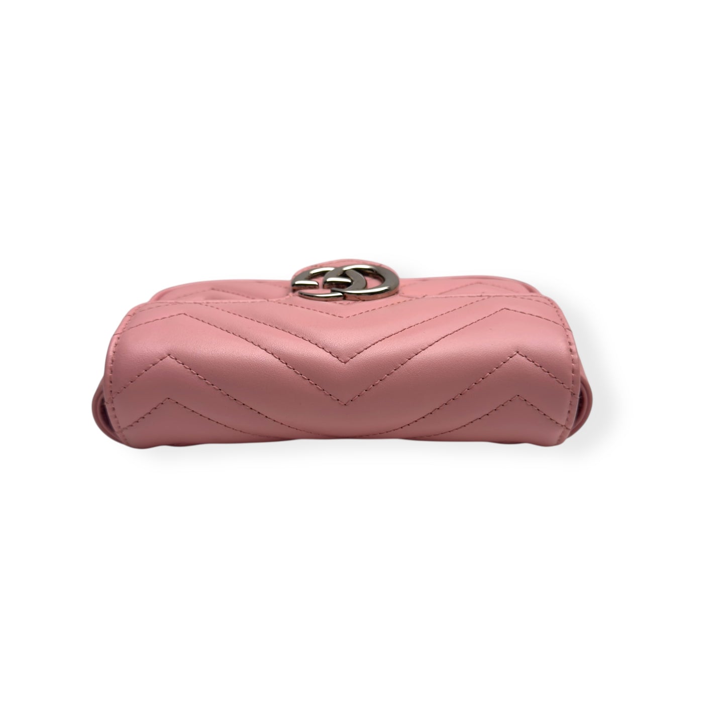 GUCCI MARMONT LEATHER SHOULDER BAG PINK MINI