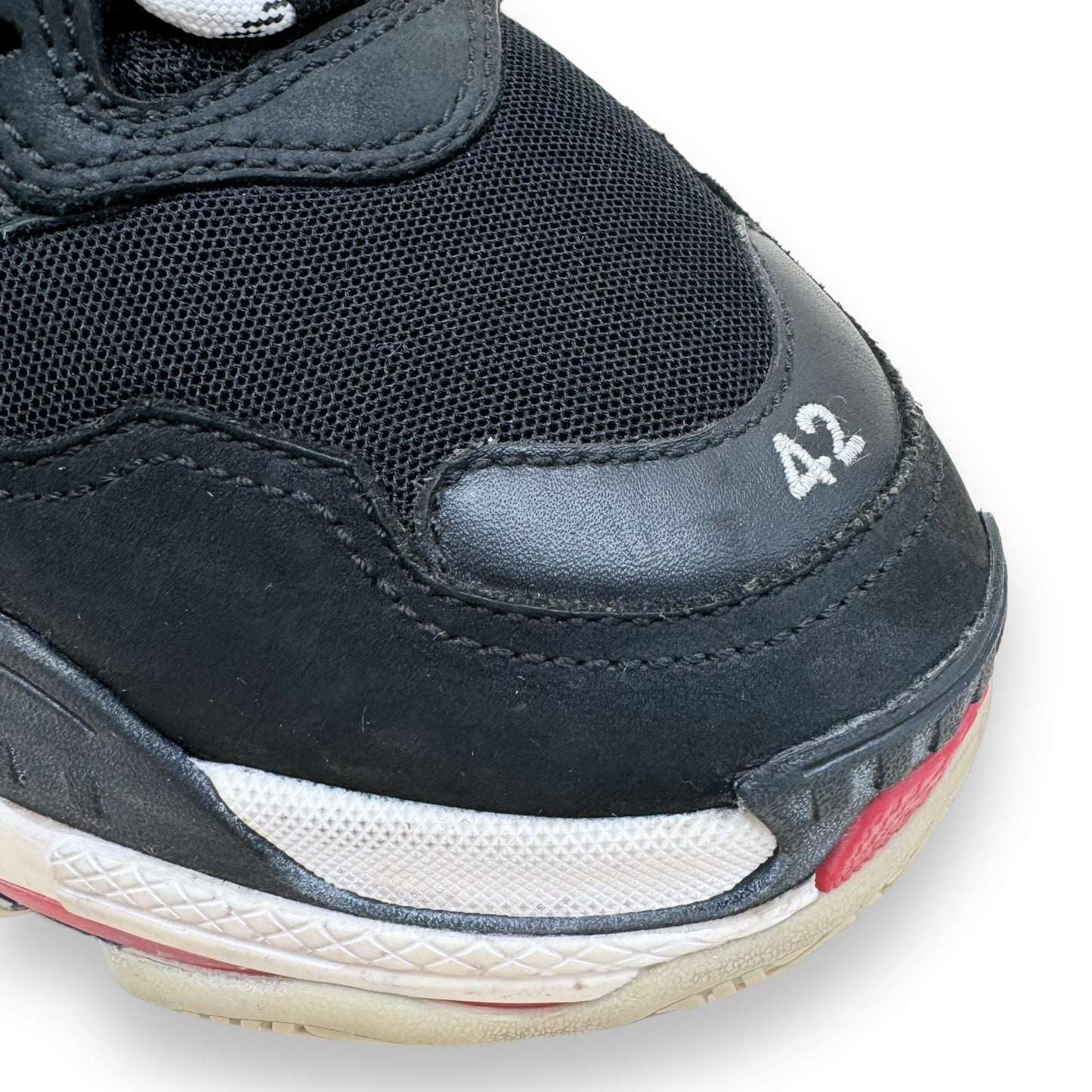 BALENCIAGA TRIPLE S SNEAKER WHITE / BLACK / RED UK8