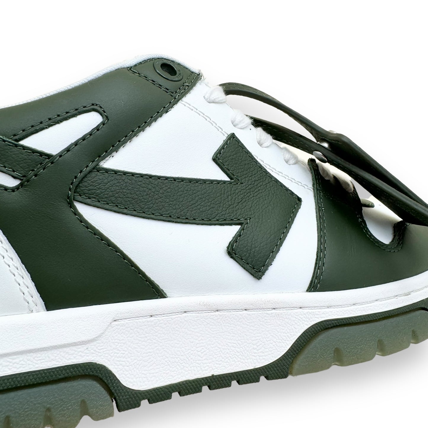 OFF-WHITE OUT OF OFFICE SNEAKER GREEN / WHITE UK9