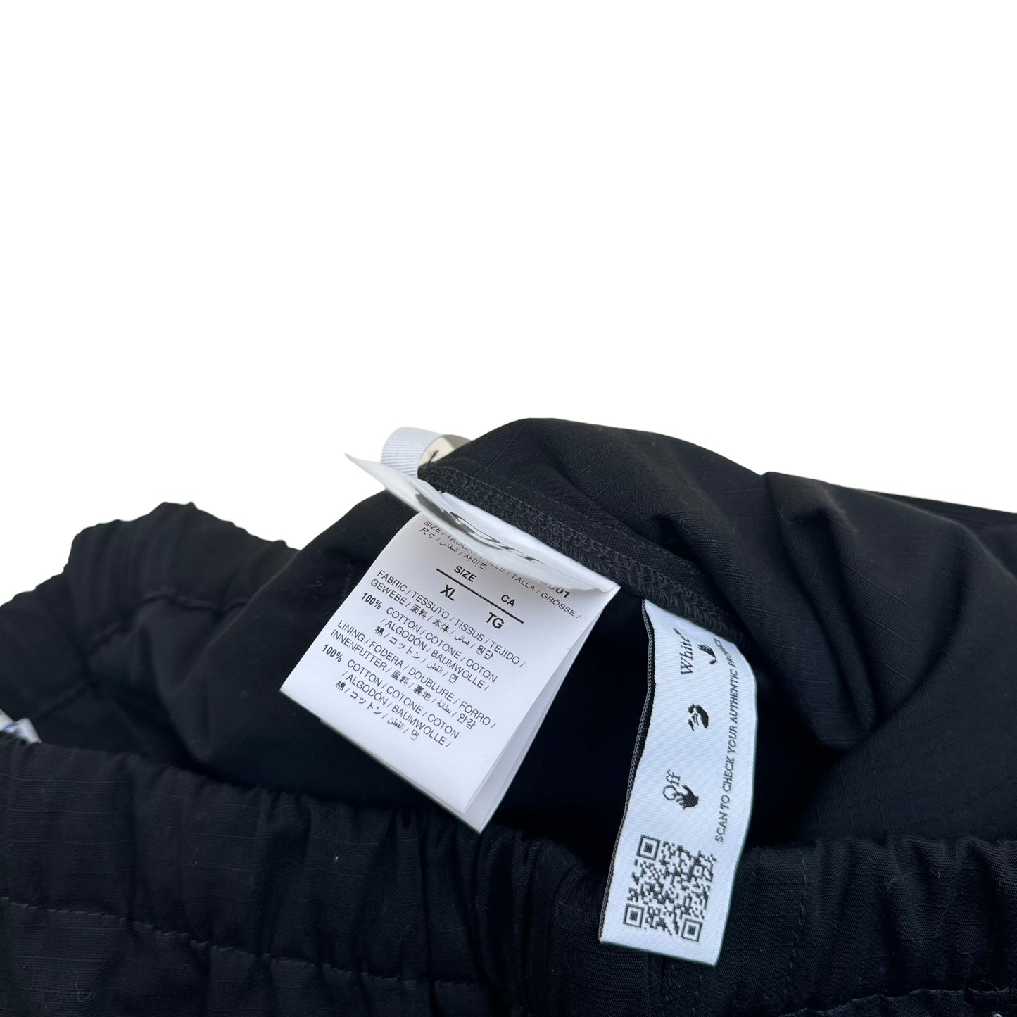 OFF-WHITE PARACHUTE CARGO TROUSERS BLACK XL