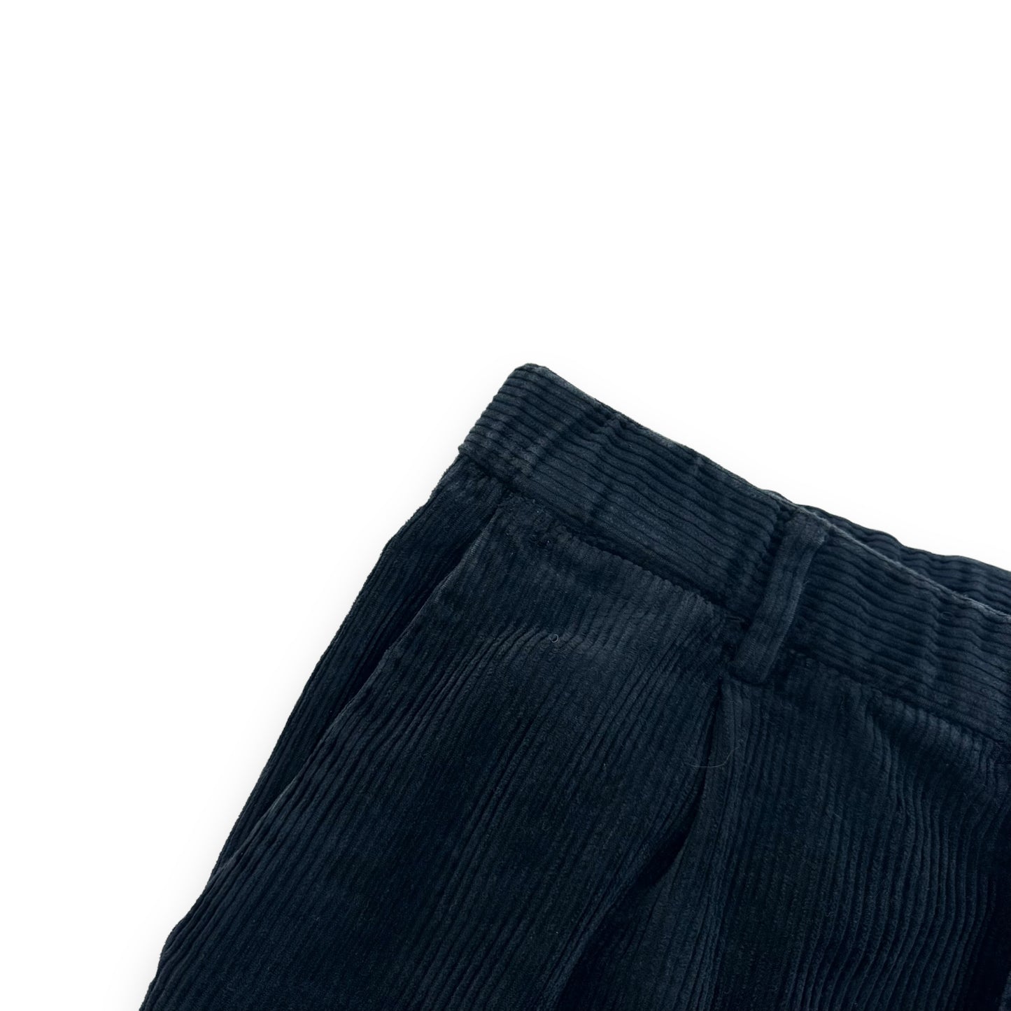 THOM SWEENEY CORDUROY PLEATED TROUSERS NAVY M