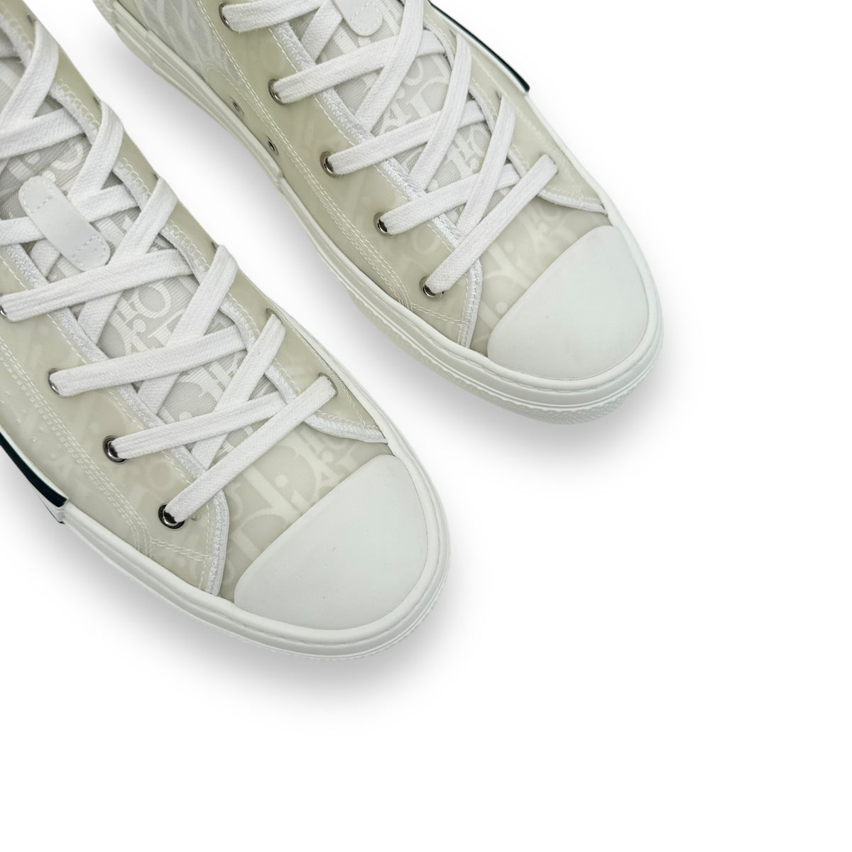DIOR B23 OBLIQUE HIGH TOP SNEAKER WHITE UK10