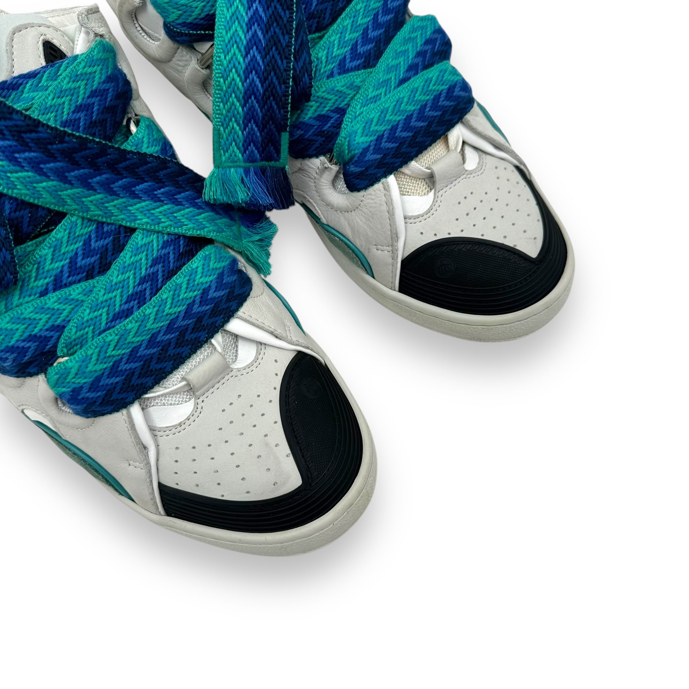 LANVIN CURB SNEAKER WHITE / BLUE UK10