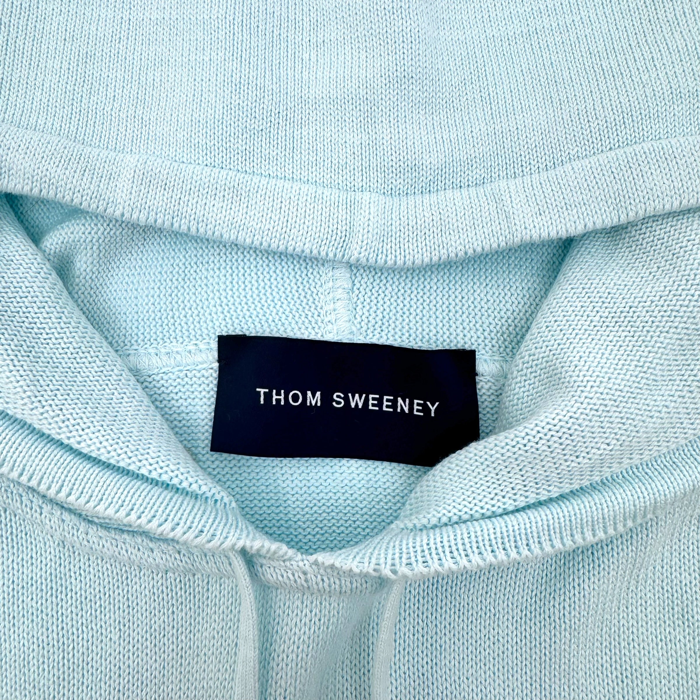 THOM SWEENEY COTTON HOODIE BABY BLUE L