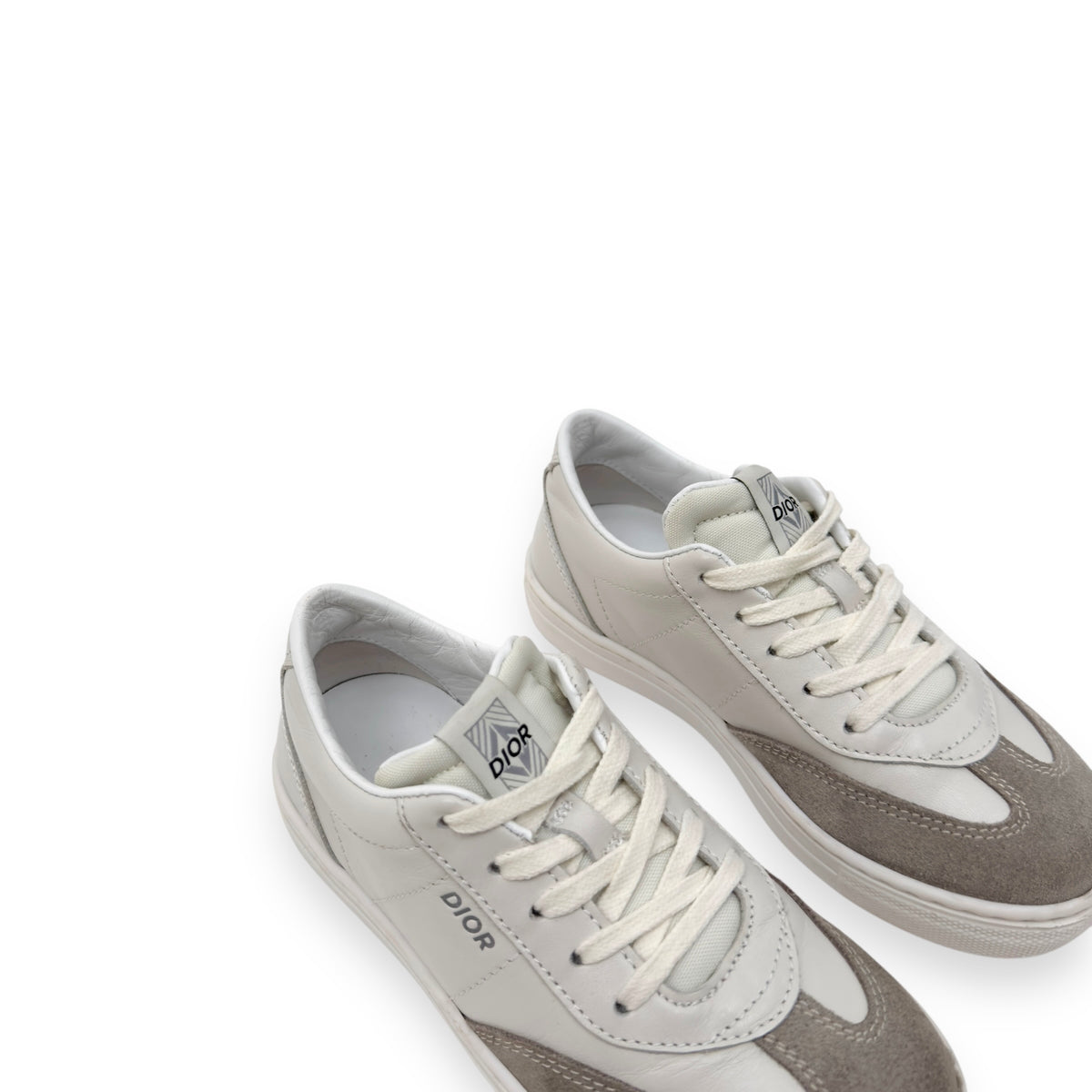 DIOR B101 LEATHER SNEAKER CREAM GREIGE UK11K