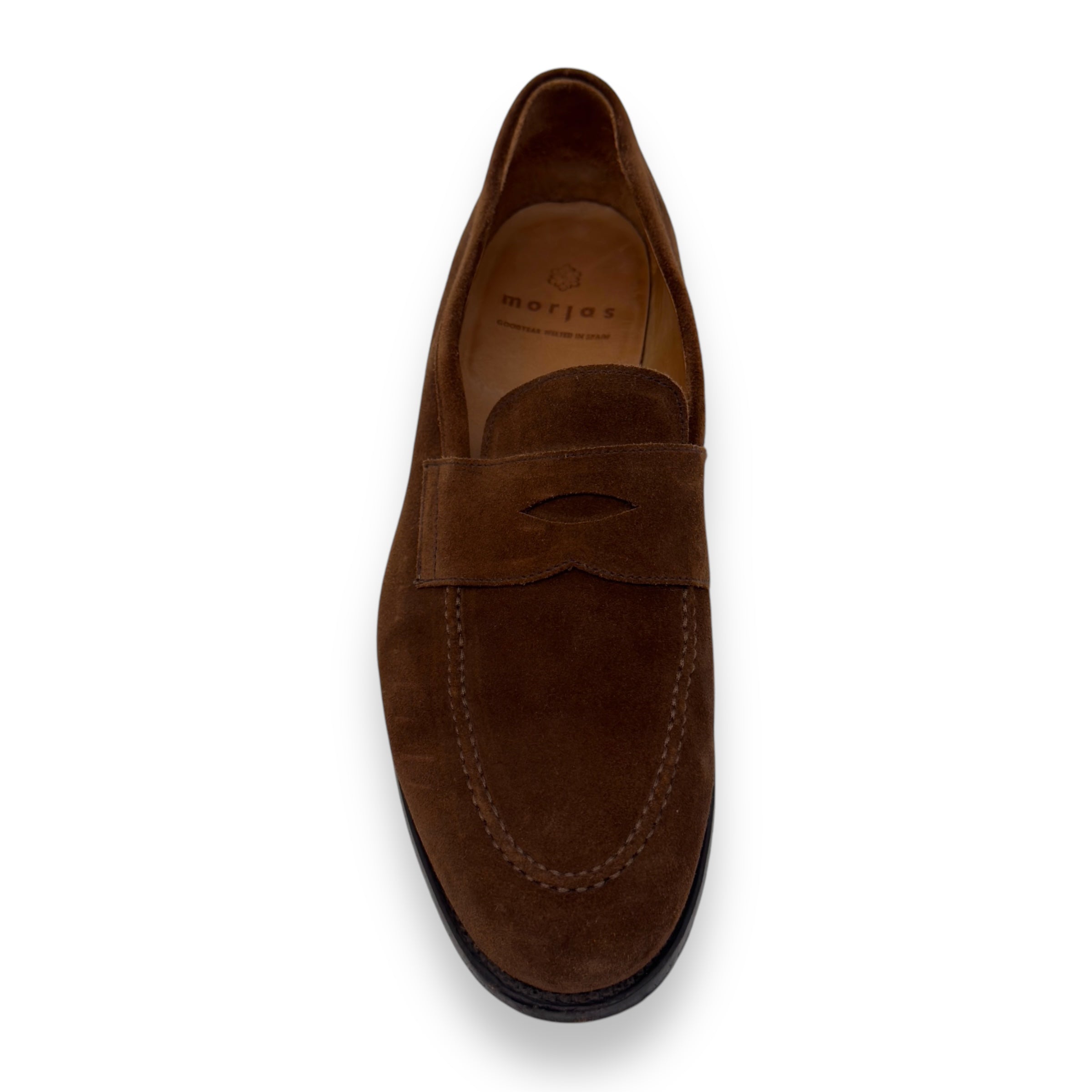 MORJAS SUEDE ‘THE PENNY LOAFER’ BROWN UK10
