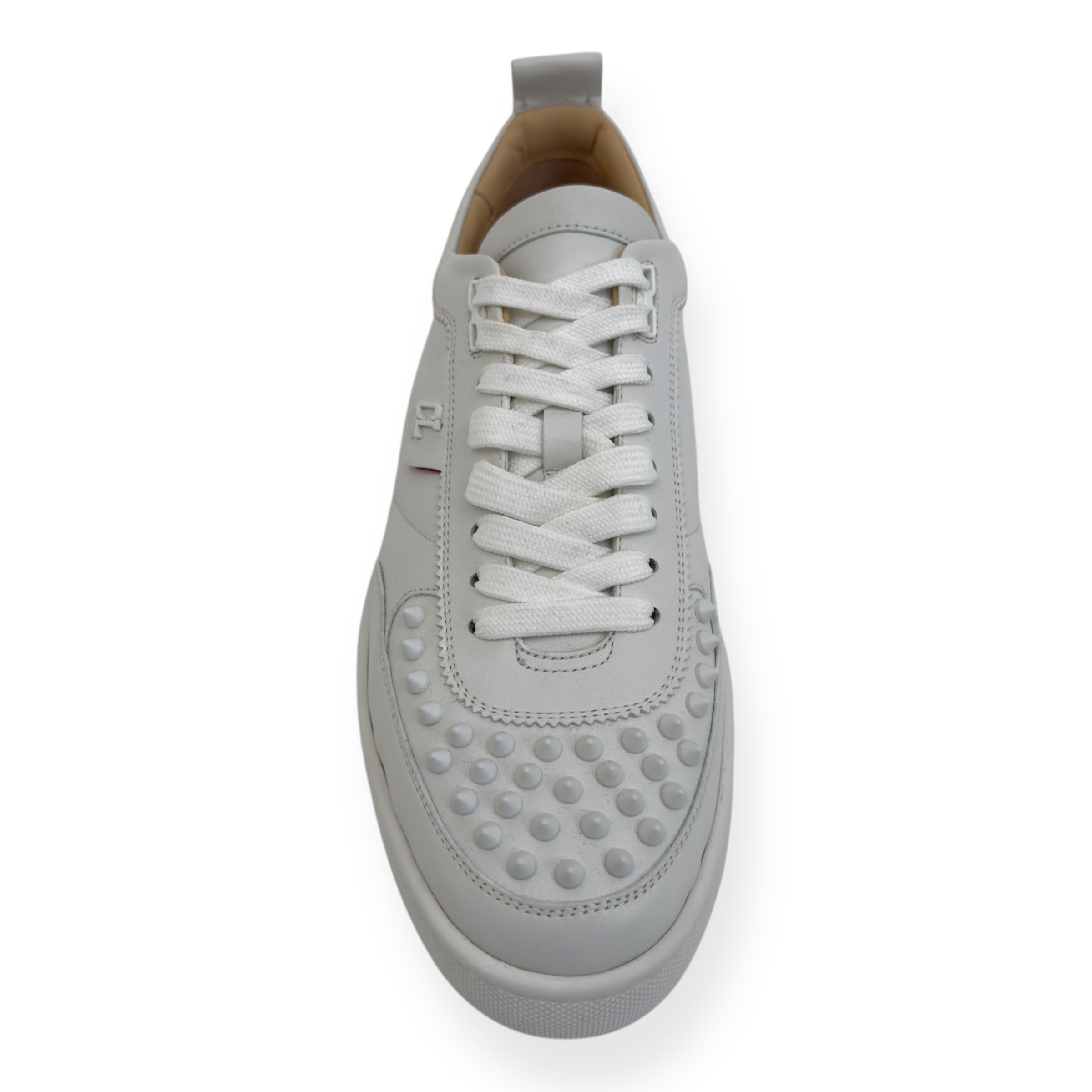 CHRISTIAN LOUBOUTIN HAPPYRUI SPIKE SNEAKER WHITE UK8