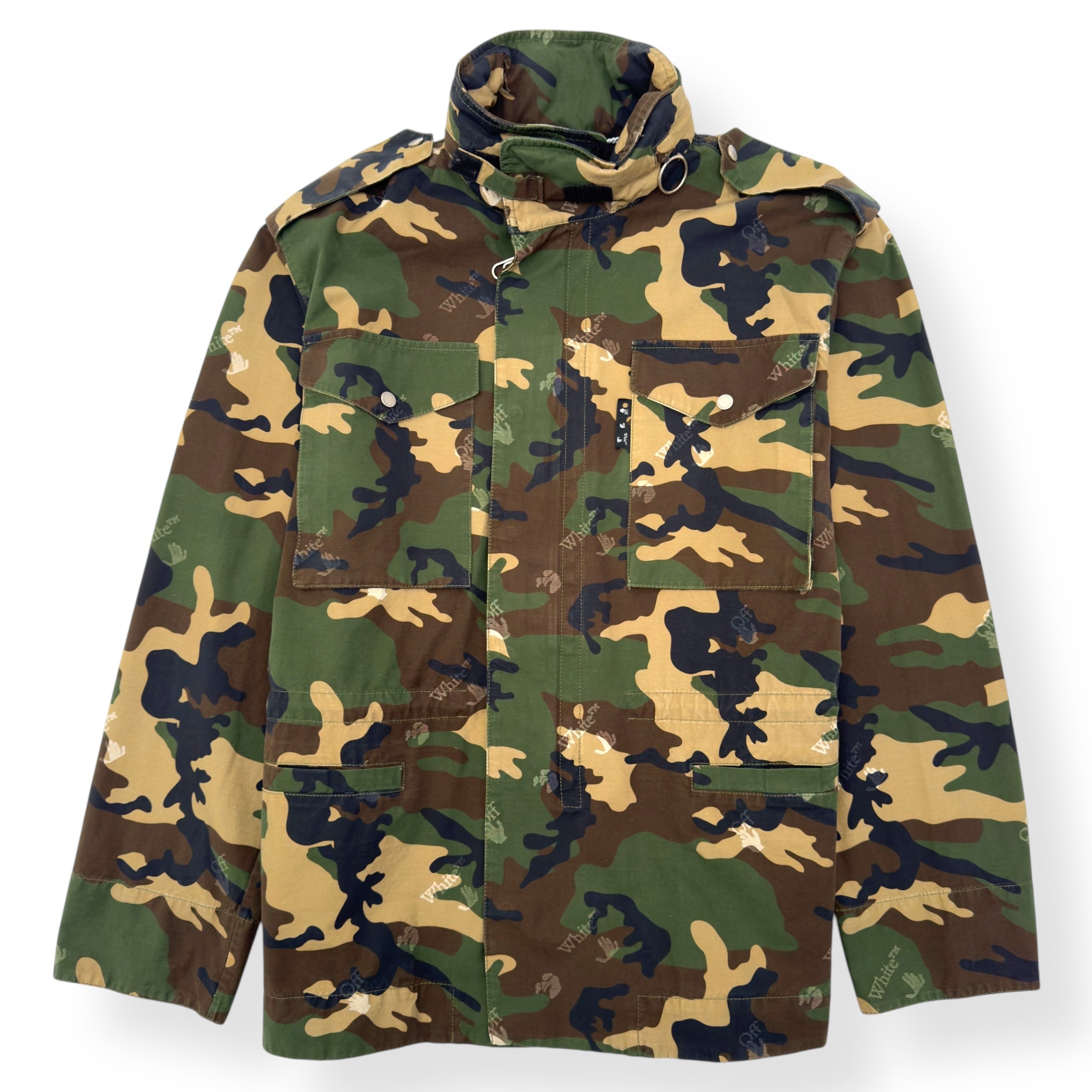 OFF-WHITE LOGO CAMO FIELD JACKET CAMO M