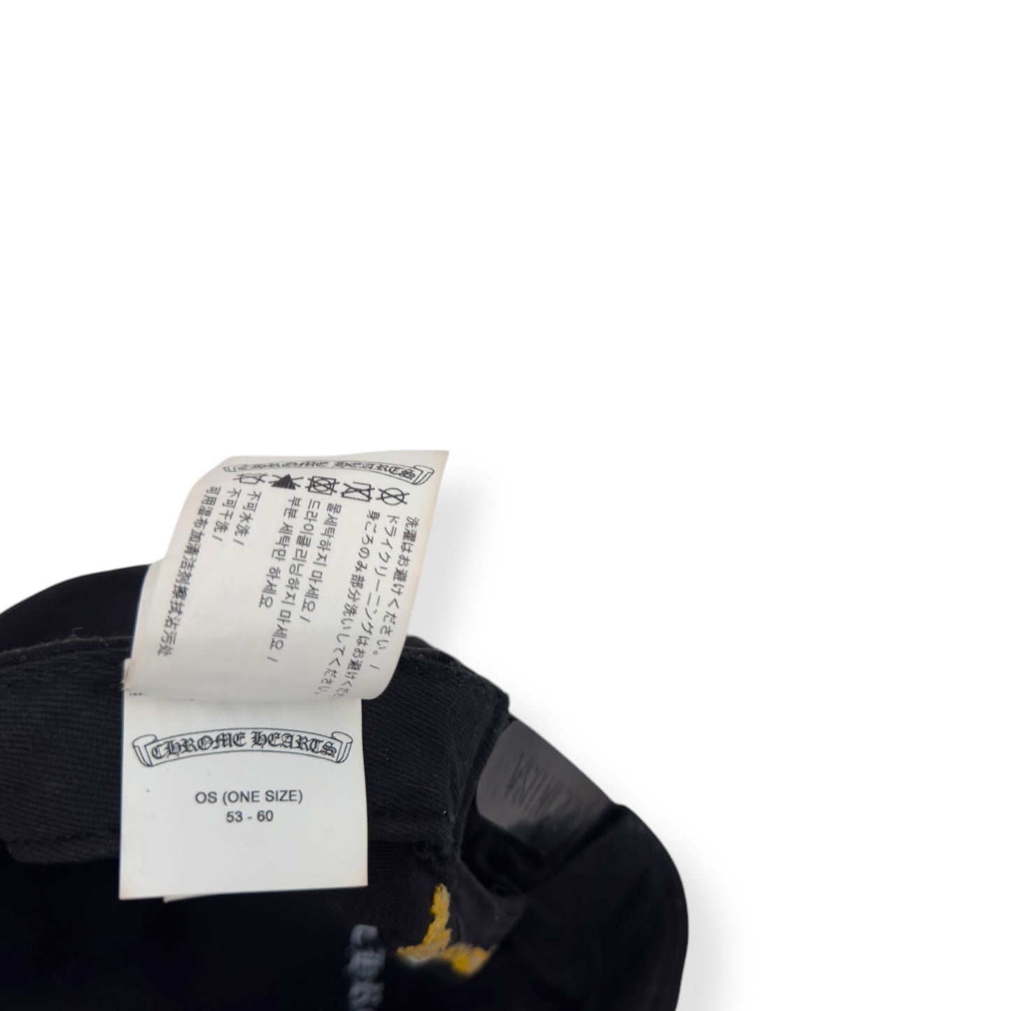 CHROME HEARTS CH BASEBALL CAP BLACK / YELLOW O/S