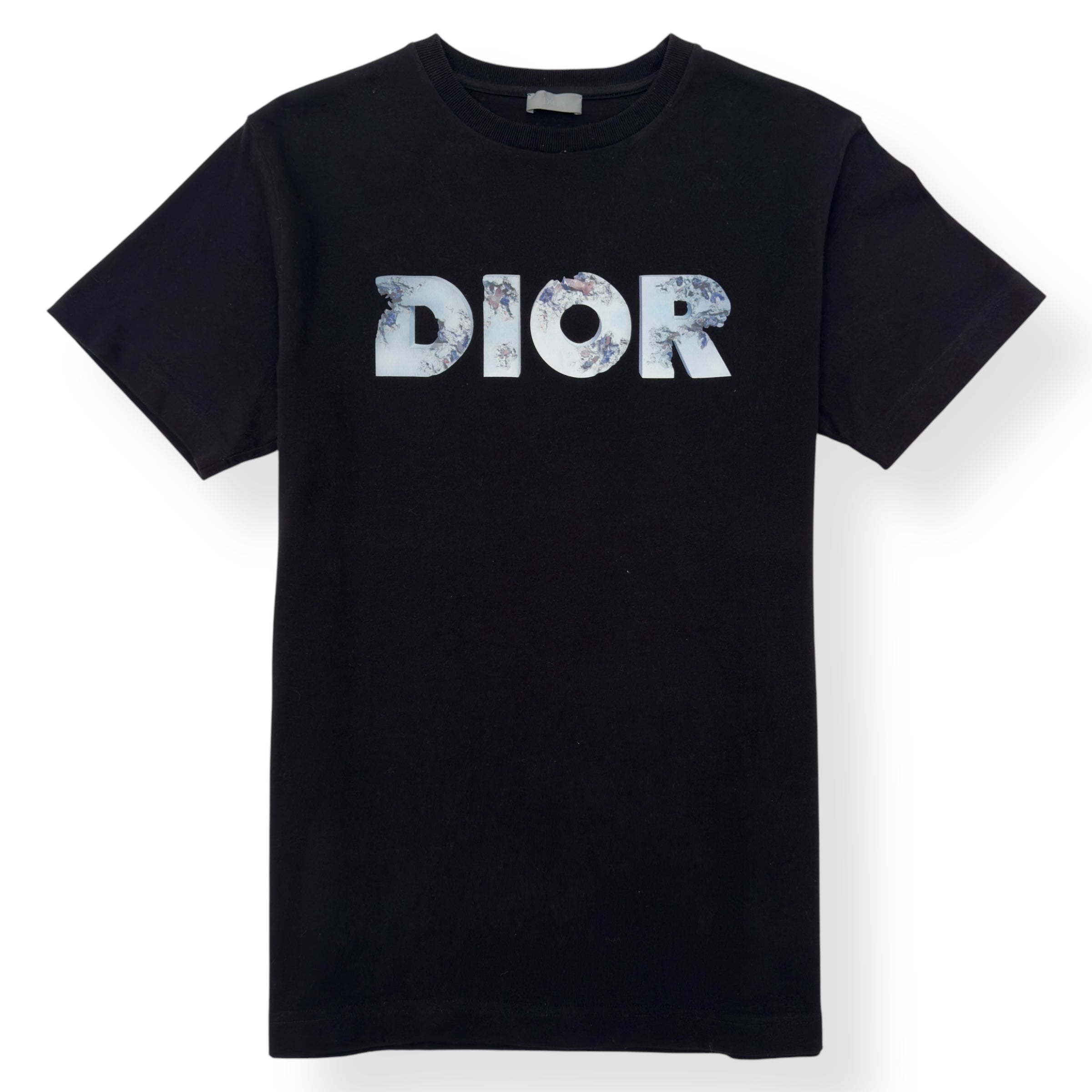 DIOR X DANIEL ARSHAM ERODED LOGO T-SHIRT BLACK M x2