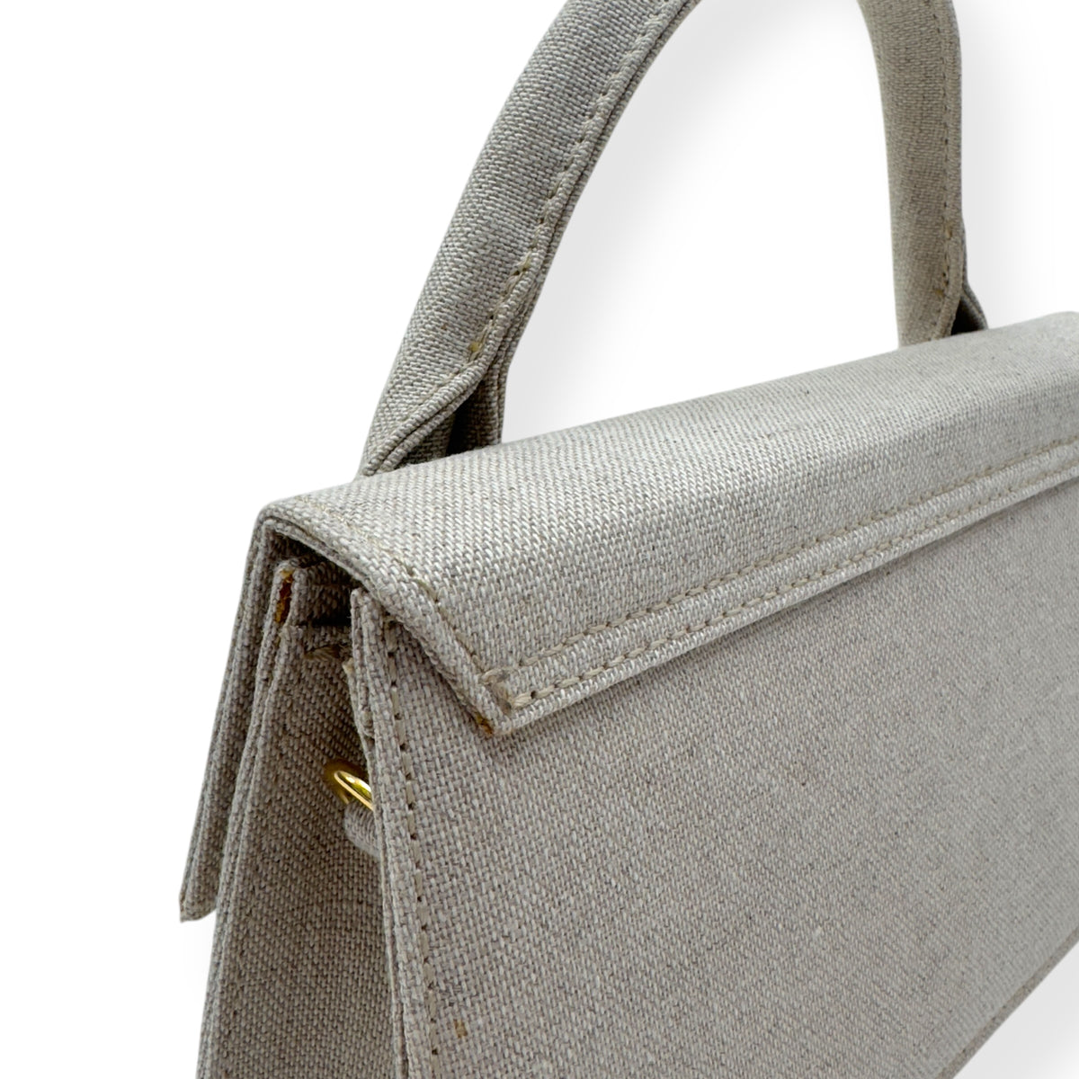 JACQUEMUS ‘LE CHIQUITO LONG’ LINEN SHOULDER BAG BEIGE