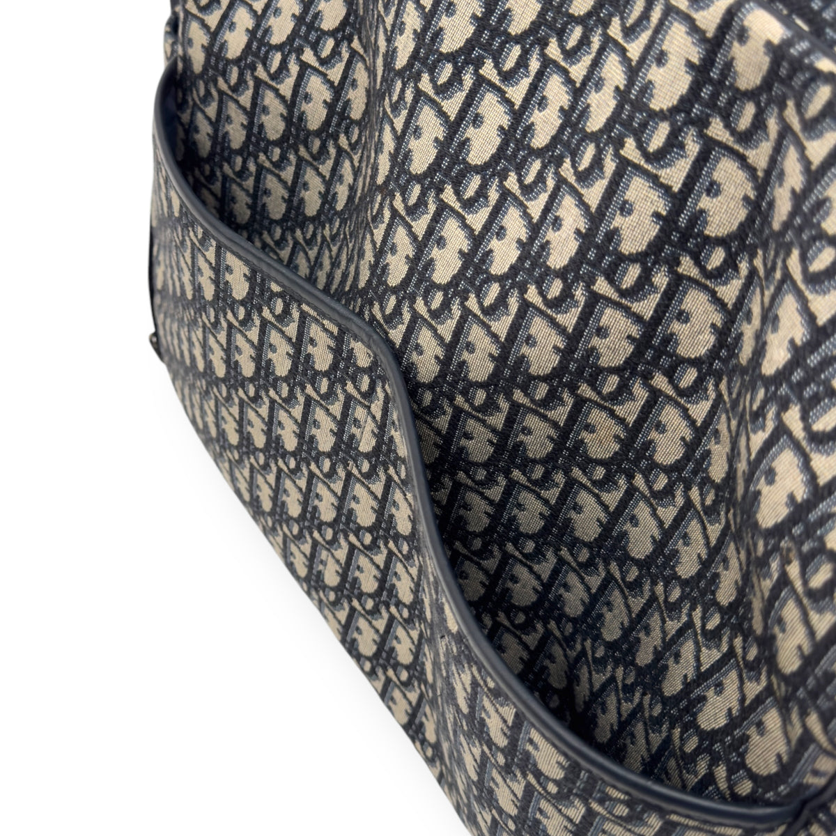 CHRISTIAN DIOR OBLIQUE JACQUARD CHANGING BAG BLACK / BEIGE L