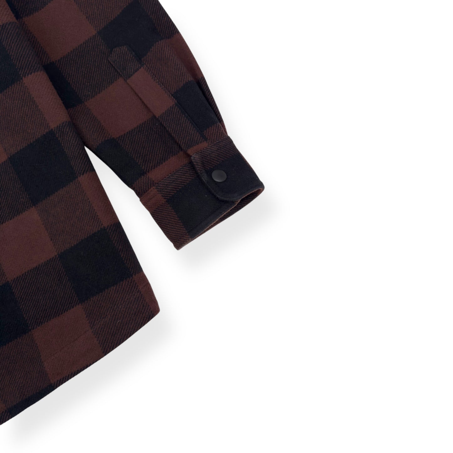 PALM ANGELS OVERSIZED CLASSIC LOGO CHECK OVER SHIRT BLACK / BROWN S