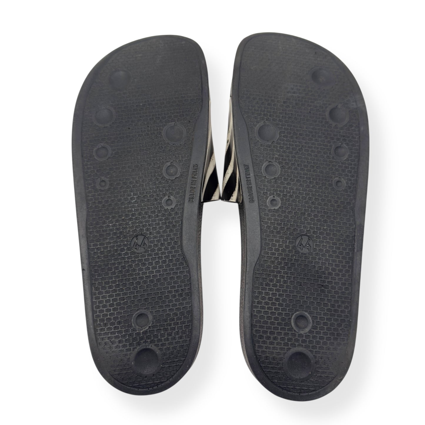 OFF-WHITE SPRAY STRIPES SLIDES BLACK / WHITE UK10