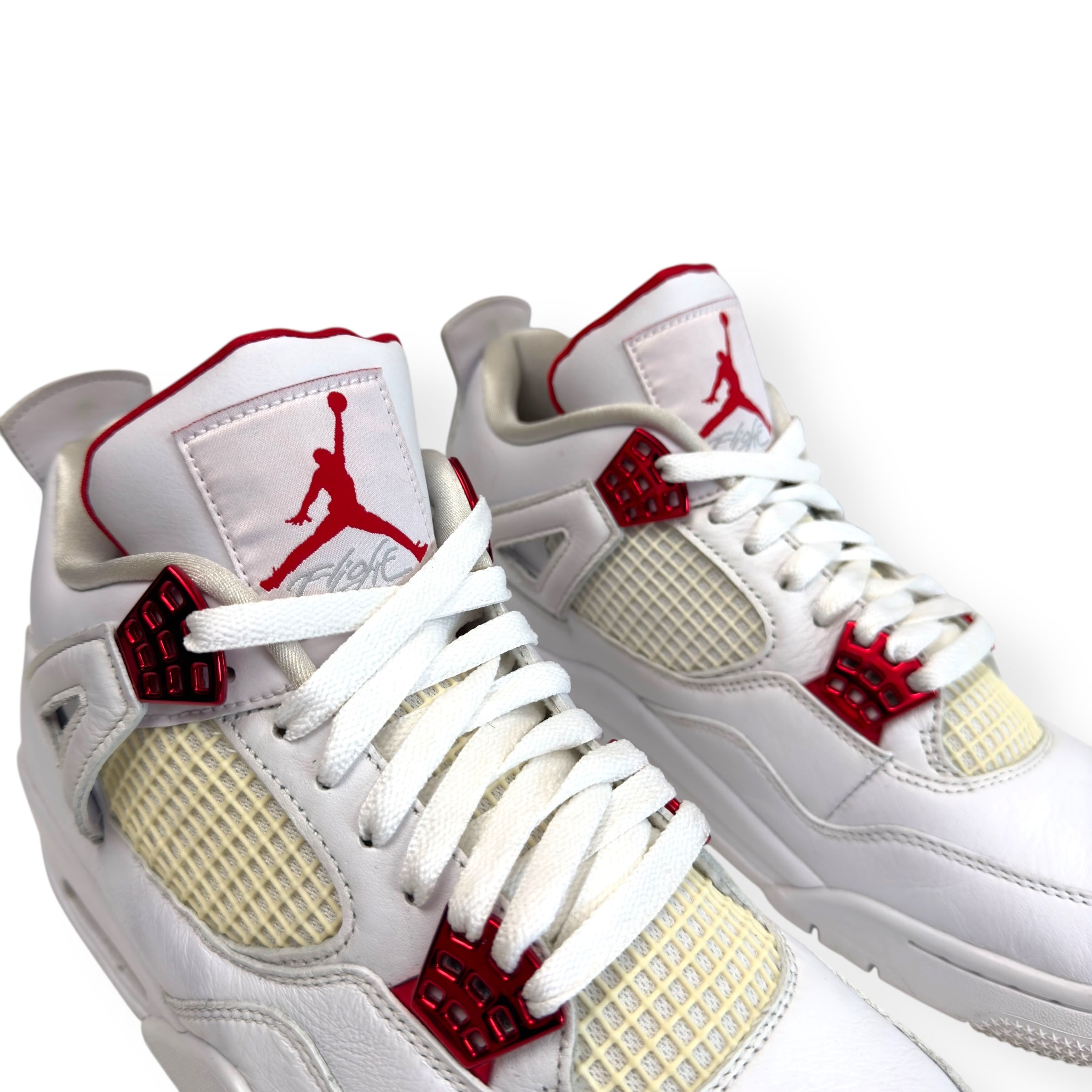 JORDAN 4 RETRO SNEAKER METALLIC RED / WHITE UK9.5