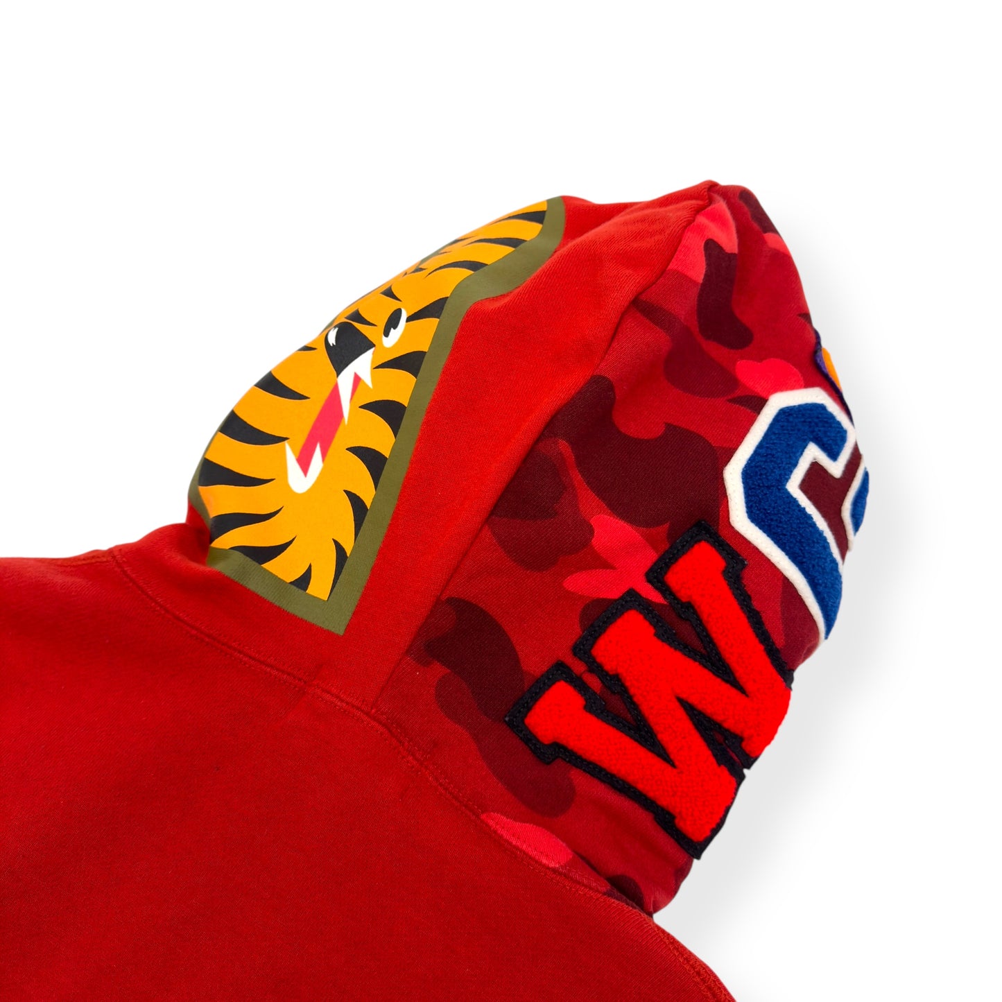 A BATHING APE SHARK FULL ZIP HOODIE RED L