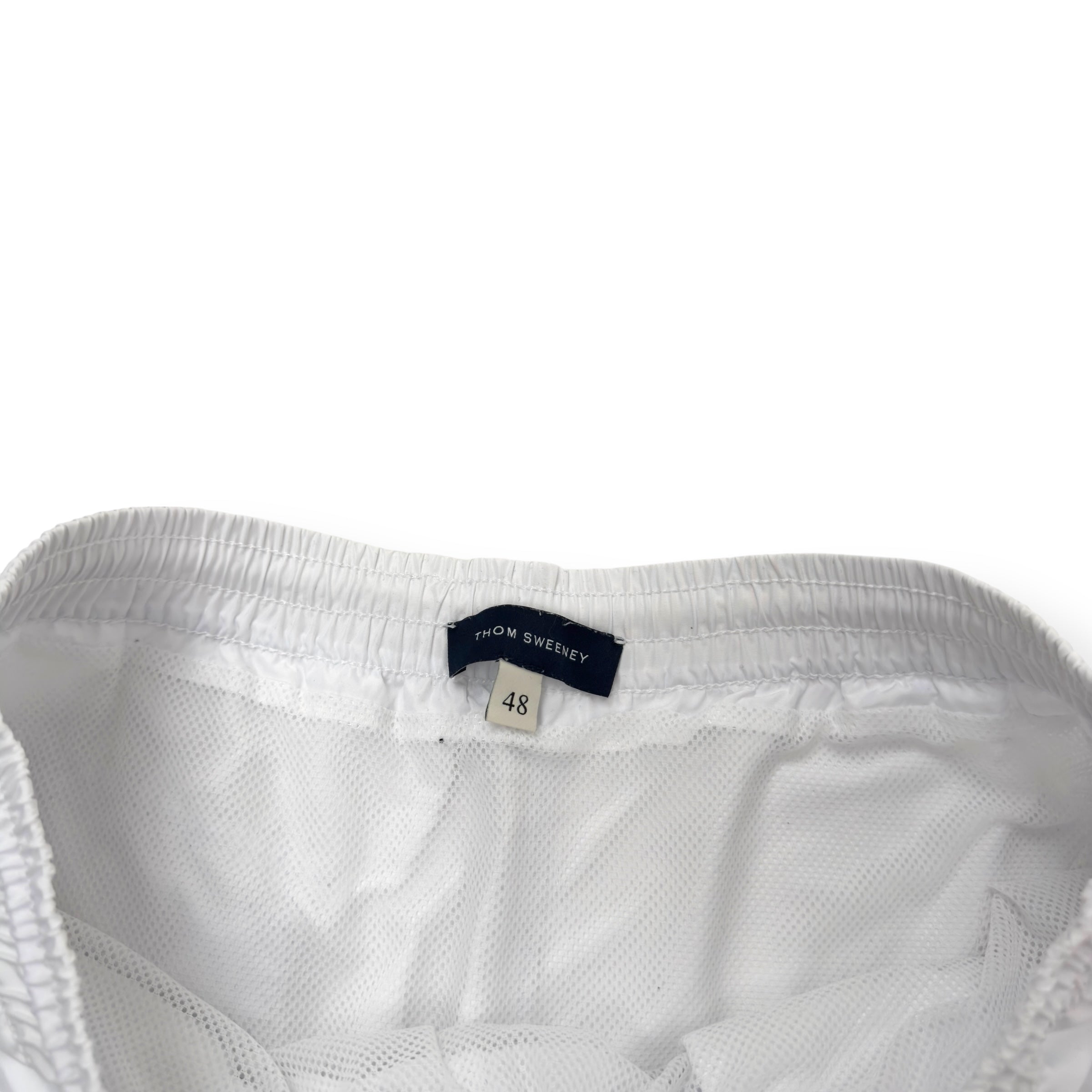 THOM SWEENEY POLYESTER SWIM SHORTS WHITE 48 / S