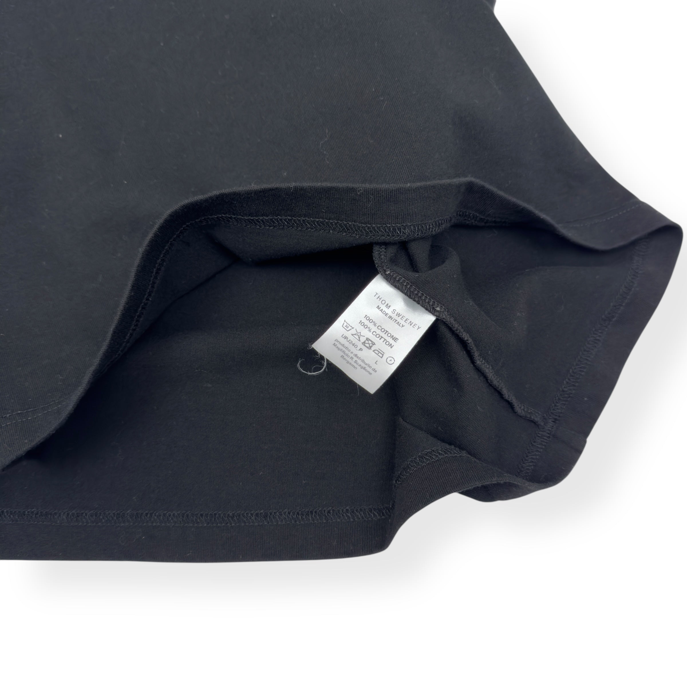 THOM SWEENEY COTTON T-SHIRT BLACK L