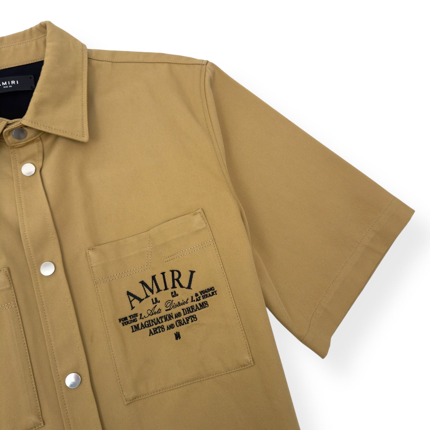AMIRI ARTS DISTRICT CAMP SHIRT SEPIA TINT 50 / M