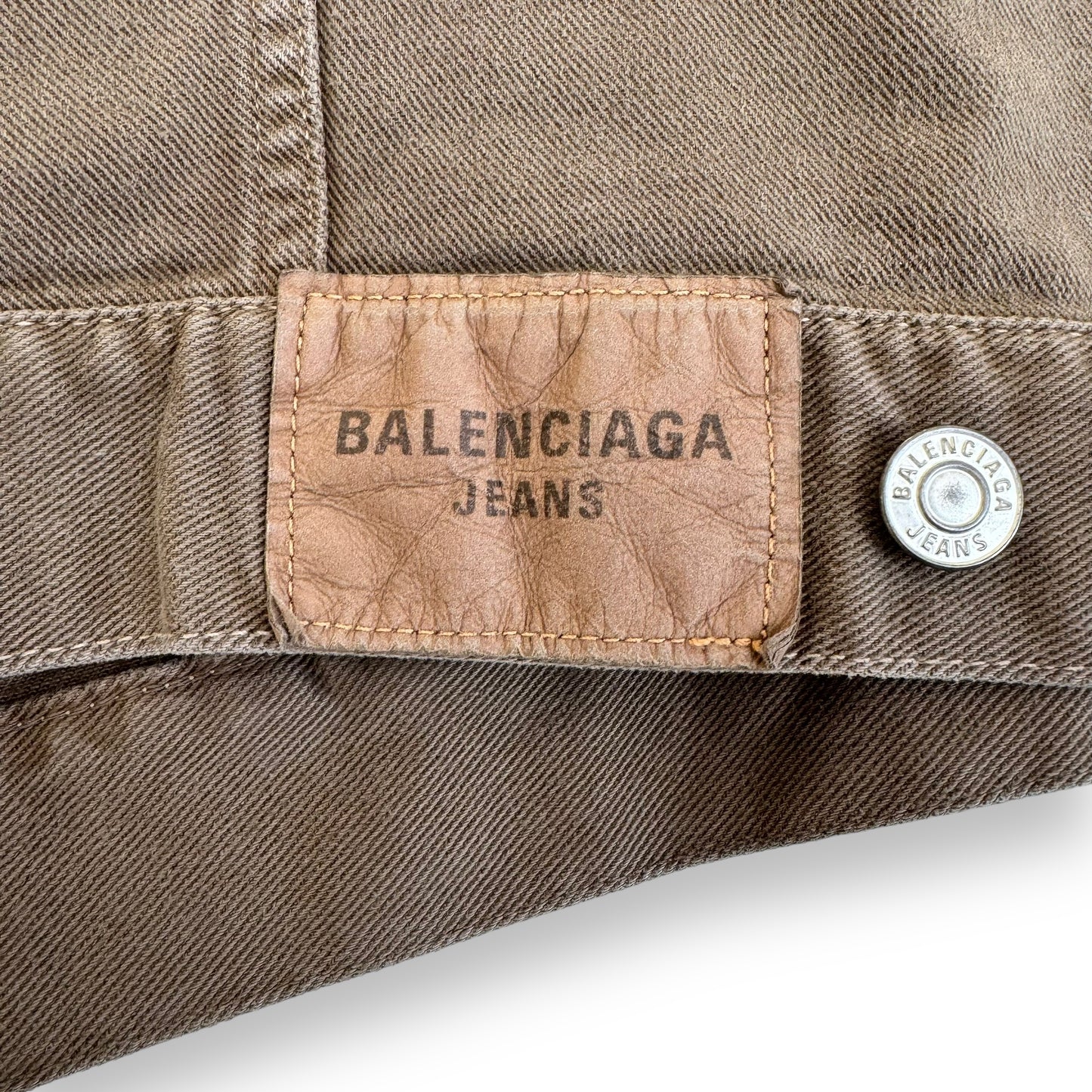 BALENCIAGA YEAR OF THE TIGER OVERSIZED DENIM JACKET OLIVE / KHAKI S
