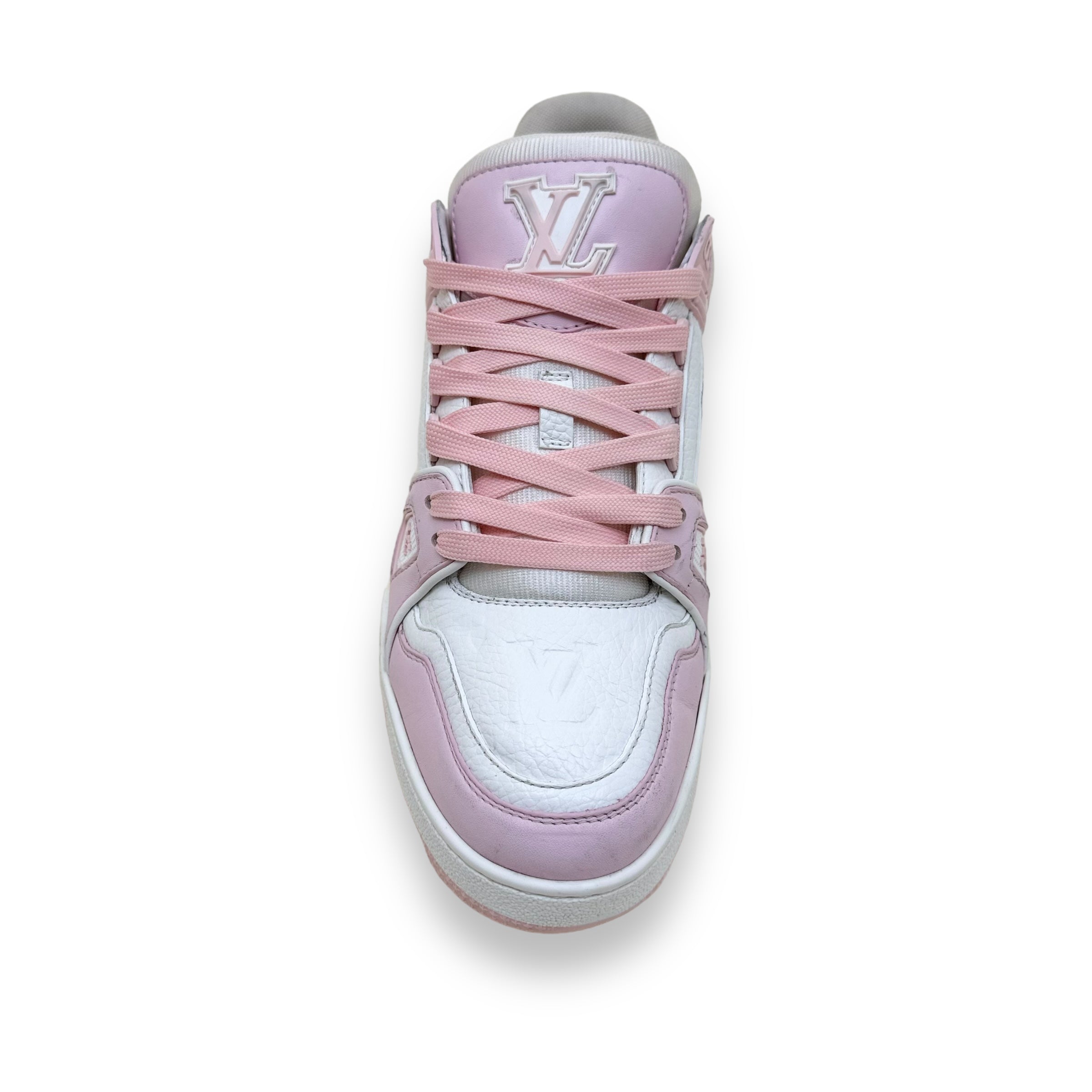 LOUIS VUITTON LEATHER LOW TOP SNEAKER PINK UK6.5