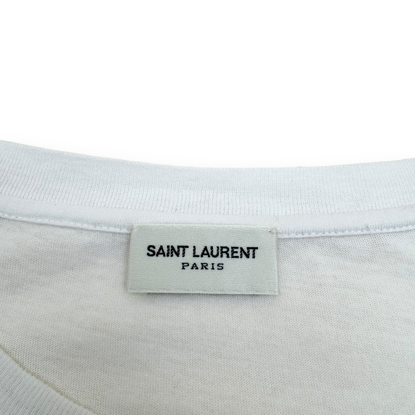 SAINT LAURENT LOGO PRINT T-SHIRT WHITE M
