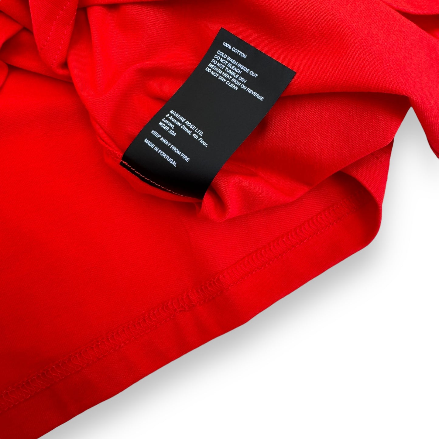 MARTINE ROSE OVERSIZED LONG SLEEVE T-SHIRT RED XL