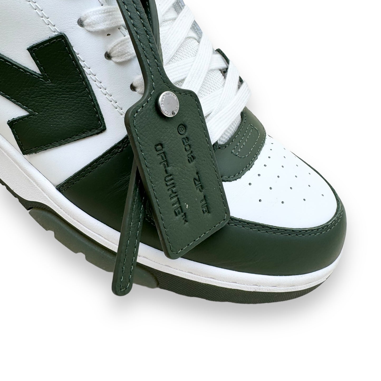 OFF-WHITE OUT OF OFFICE SNEAKER GREEN / WHITE UK9