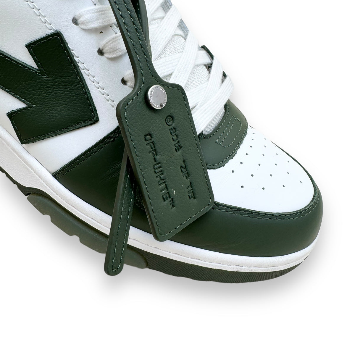 OFF-WHITE OUT OF OFFICE SNEAKER GREEN / WHITE UK9