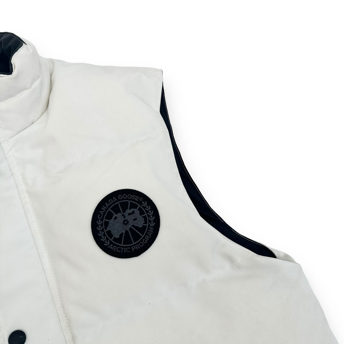 CANADA GOOSE CARSON VEST PUFFER JACKET WHITE / BLACK M