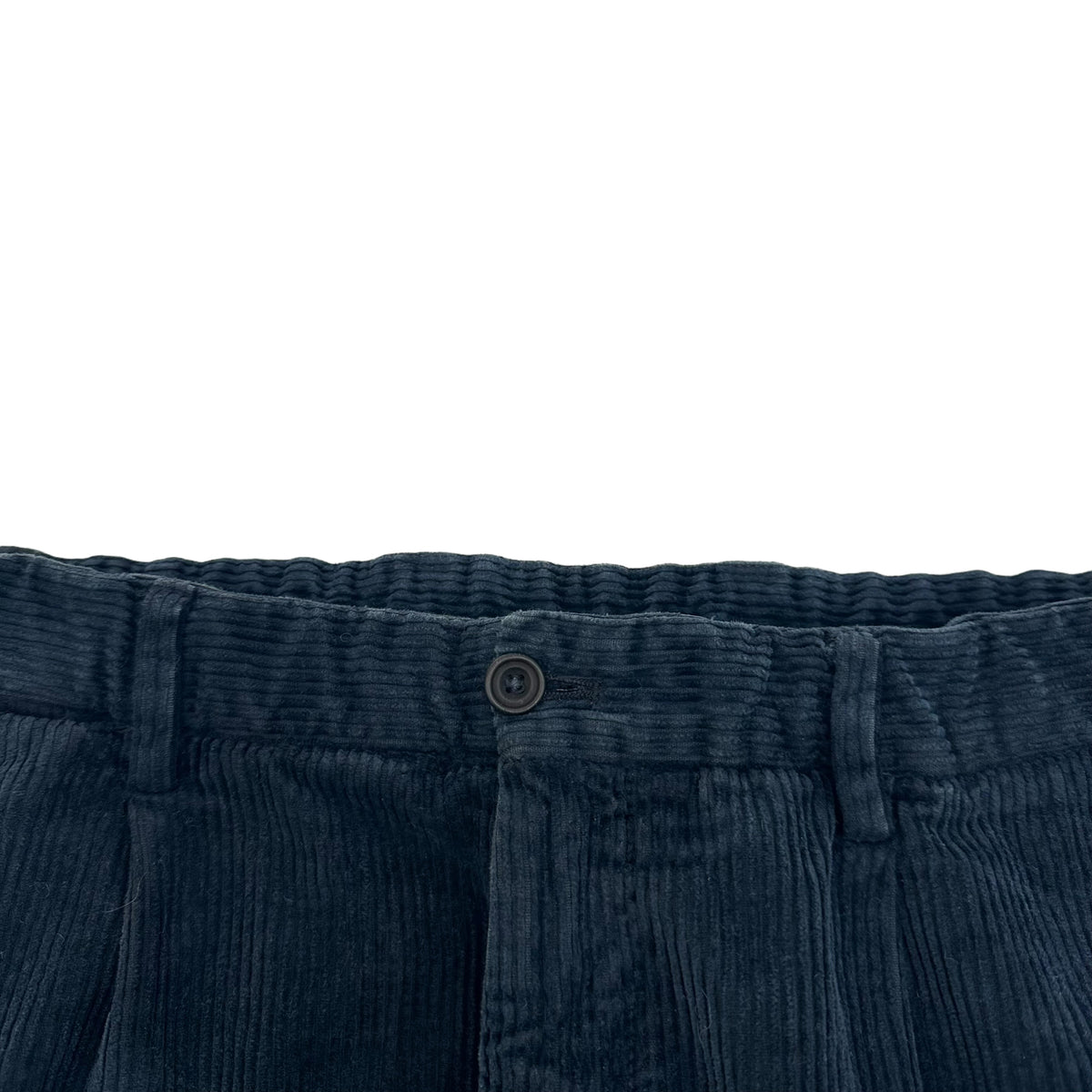 THOM SWEENEY CORDUROY PLEATED TROUSERS NAVY M