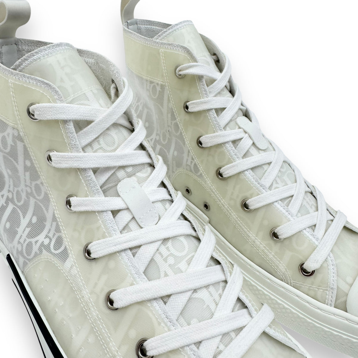 DIOR B23 OBLIQUE HIGH TOP SNEAKER WHITE UK10