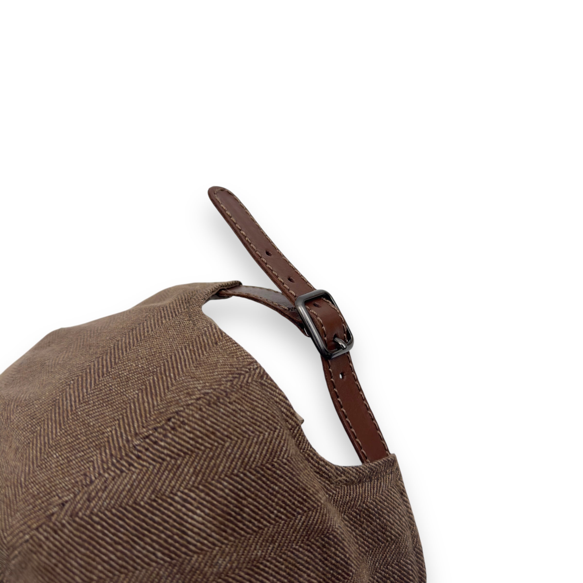 THOM SWEENEY COTTON / LEATHER CAP BROWN L