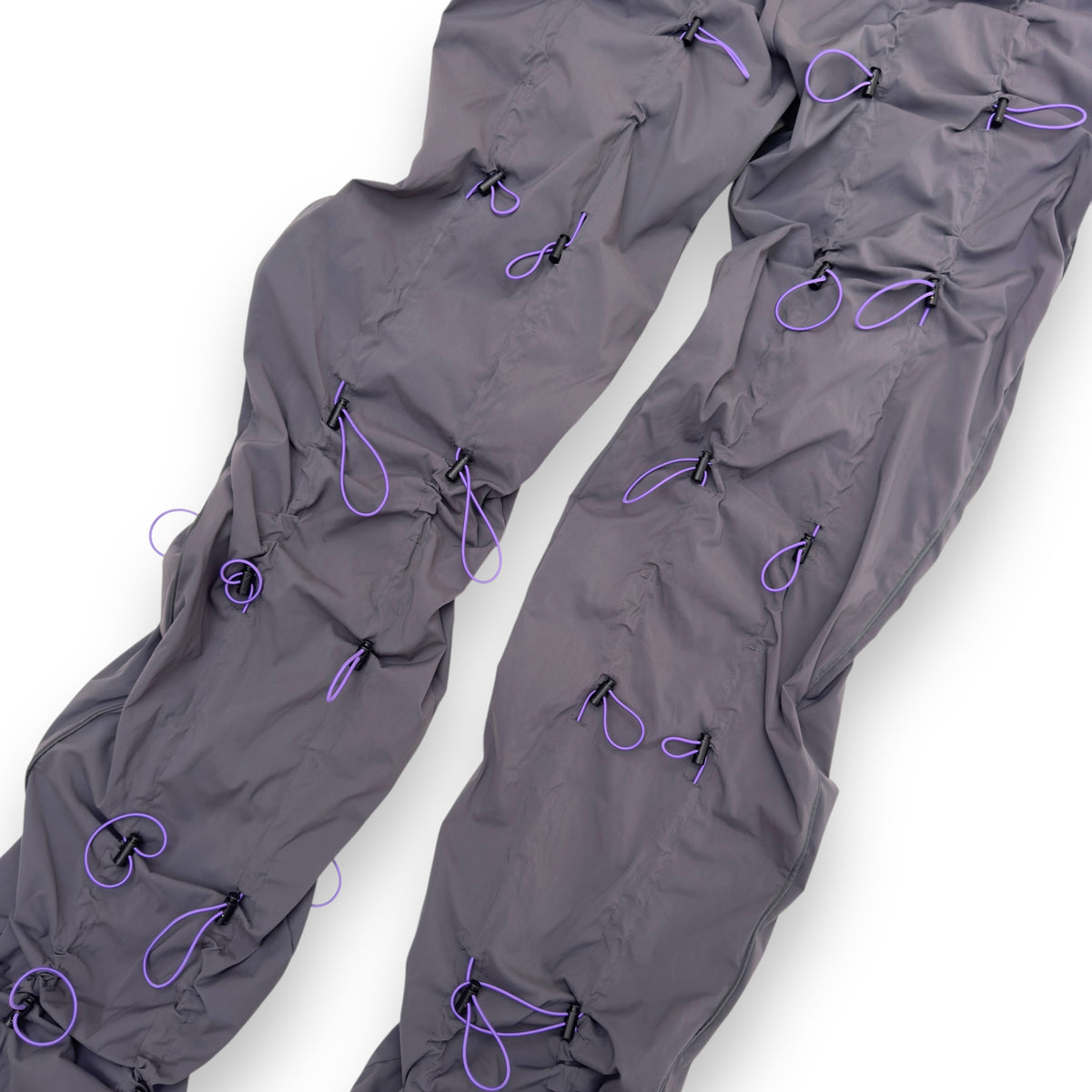 99PERCENTIS GOBCHANG WRINKLE TROUSERS GREY / PURPLE 4 / XL